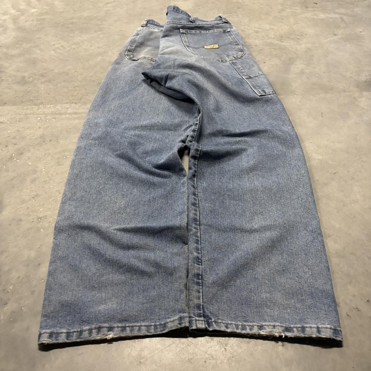 Japanese Brand × Vintage Crazy Vintage Y2K/2000s Baggy Light Wash Skater Style Carpenter Denim Jeans! Size US 36 / EU 52 - 4 Thumbnail