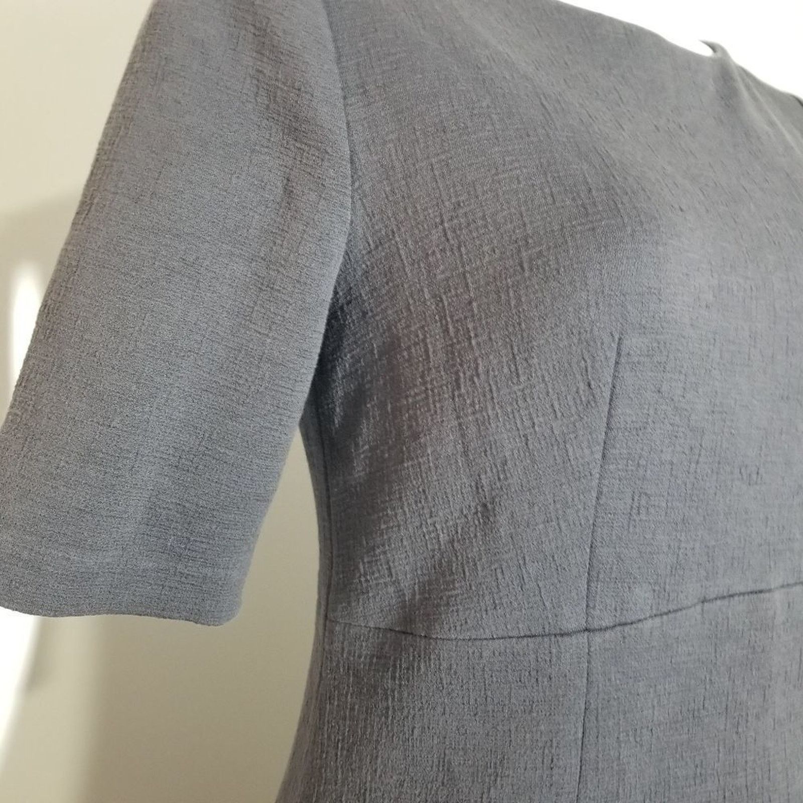 Other Peserico A-Line Gray Dress Solid Career Dress Size L / US 10 / IT 46 - 6 Thumbnail