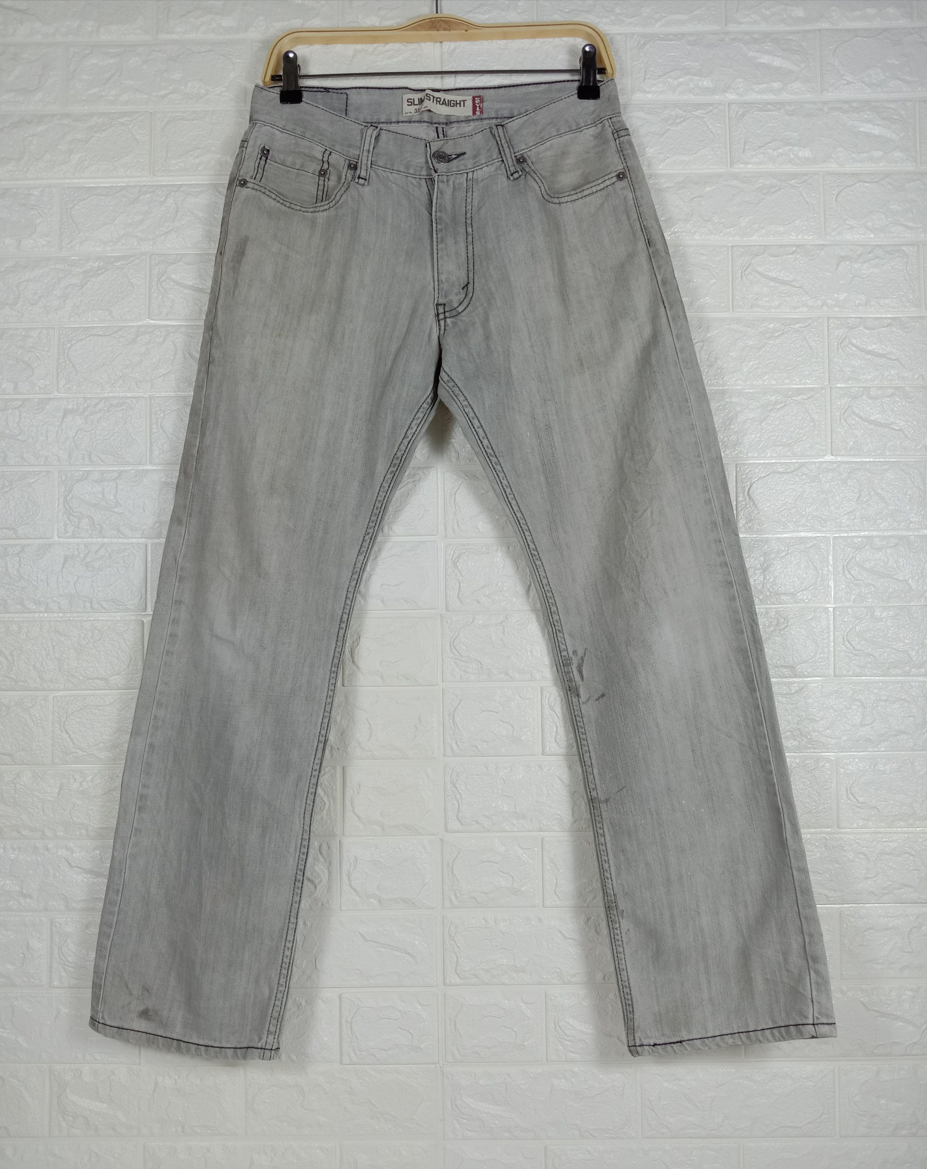 image of Levis x Levis Vintage Clothing Vintage Levi’S 514 Jeans Slim Straight Distressed Denim in Faded Gre