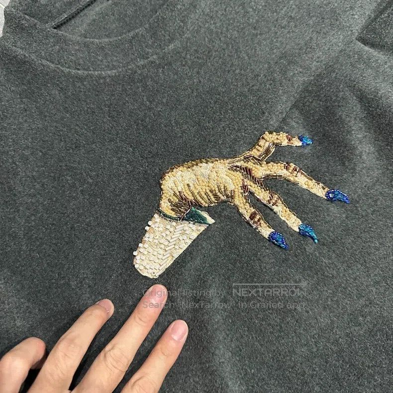 Undercover Undercover Ghost Claw Hand Claw Beaded Fleece Pullover Swe Size US XL / EU 56 / 4 - 3 Thumbnail
