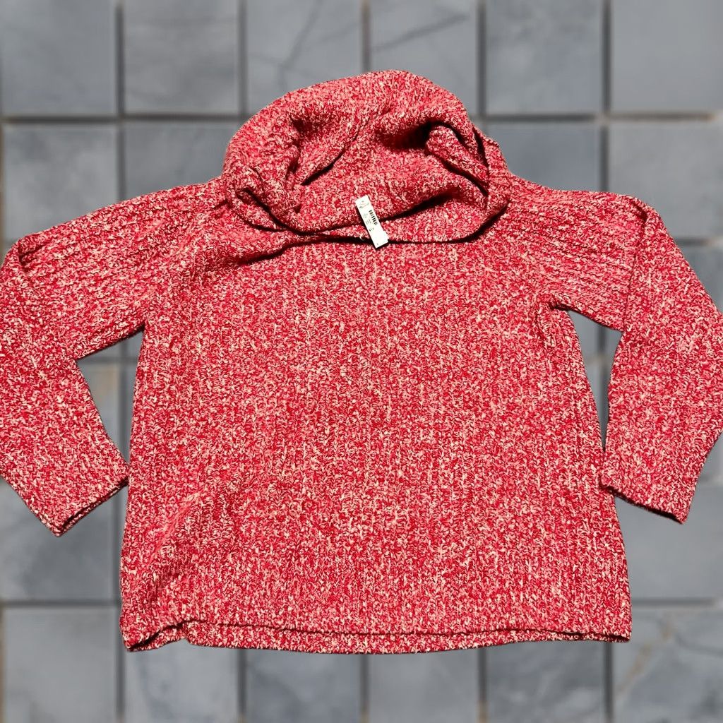 Madewell Madewell Sweater Womens XL Red Wool Blend Off Shoulder Marled Knit Pink Size XL / US 12-14 / IT 48-50 - 1 Thumbnail