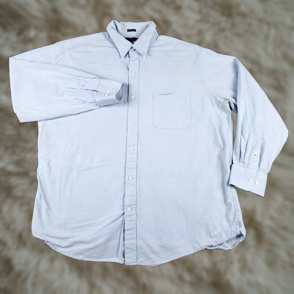 Tommy Hilfiger VINTAGE Tommy Hilfiger Shirt Mens XL Blue Casual Button-Up Long Sleeve Size US XL / EU 56 / 4 - 1 Thumbnail
