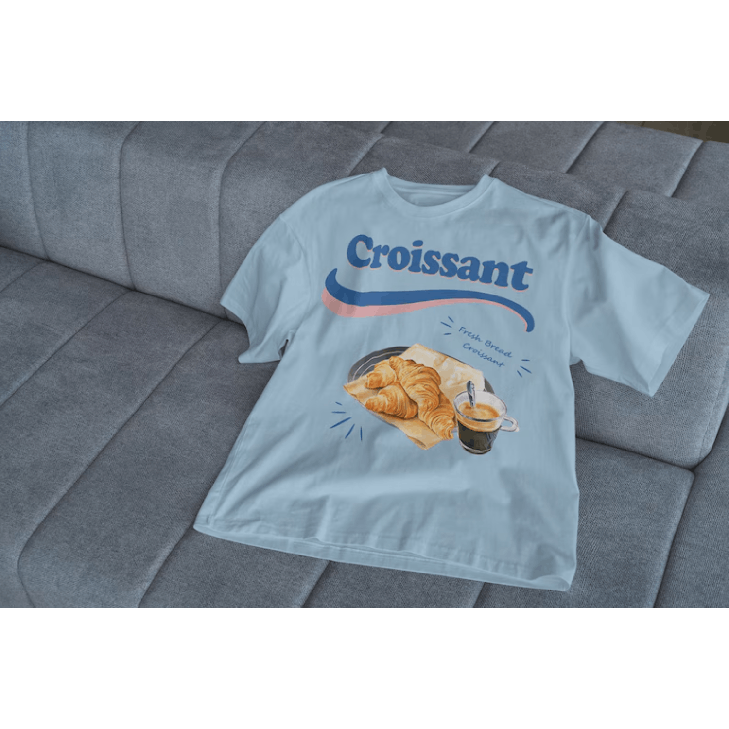 Japanese Brand × Vintage Croissant T-Shirt, Simple Shirt, Vintage Shirt, Y2k Shirt Size US L / EU 52-54 / 3 - 3 Thumbnail