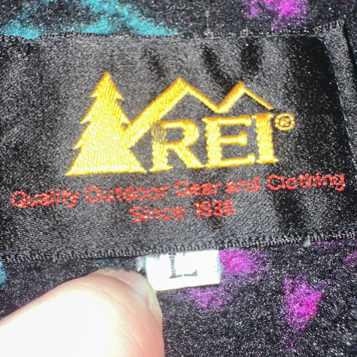 Rei × Vintage Vintage REI Retro Abstract Print Polar Fleece Halfzip Jacket Size US L / EU 52-54 / 3 - 2 Thumbnail