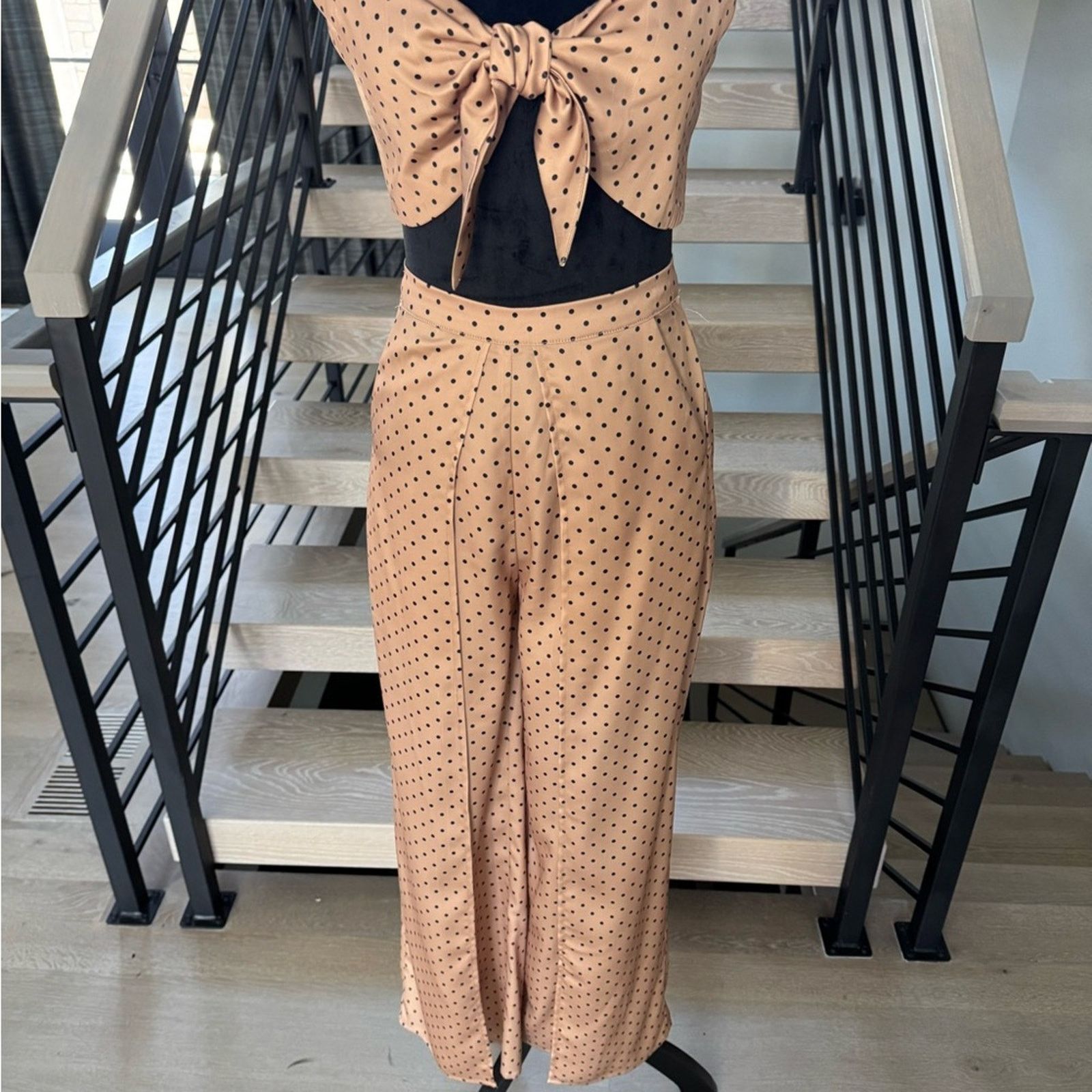 Other Stylish Tan Polka Dot Two-Piece Set Size 25" / US 0 / IT 36 - 5 Thumbnail