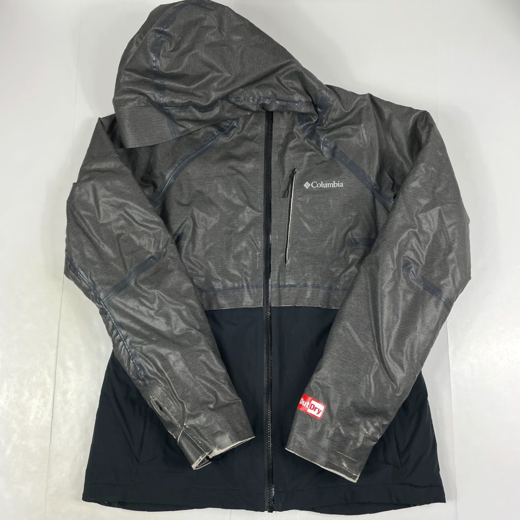 Vintage Columbia Jacket Womens Small Gray Out Dry Omni Heat Full Zip Hooded Long Sleeve Size S / US 4 / IT 40 - 2 Thumbnail