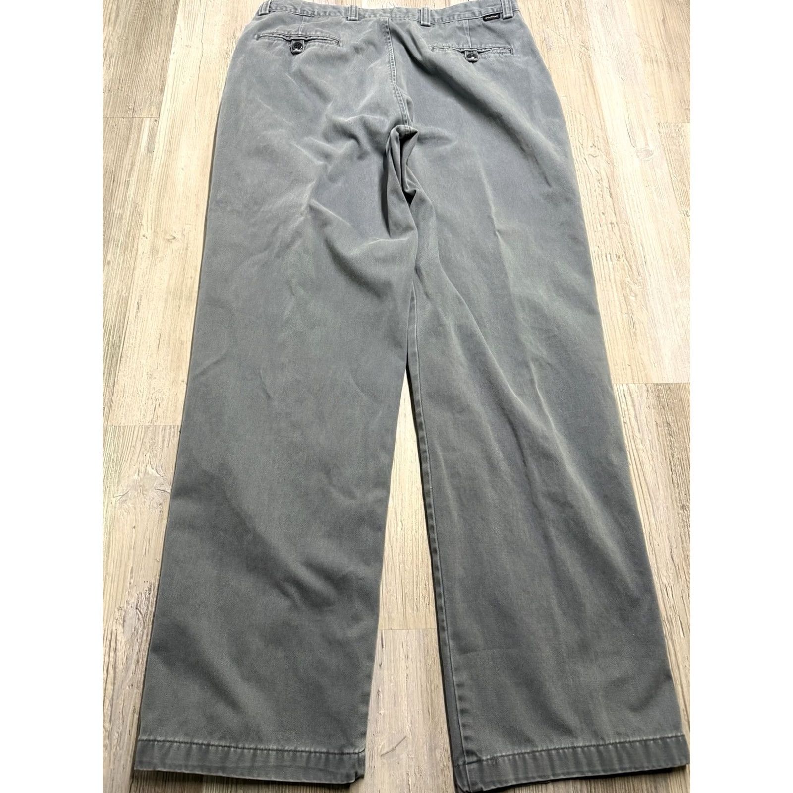 Dockers VINTAGE Dockers Khakis Pants 36x34 Gray Regular Straight 90s USA Mens Baggy Comfortable Chino Twill Size US 36 / EU 52 - 2 Thumbnail