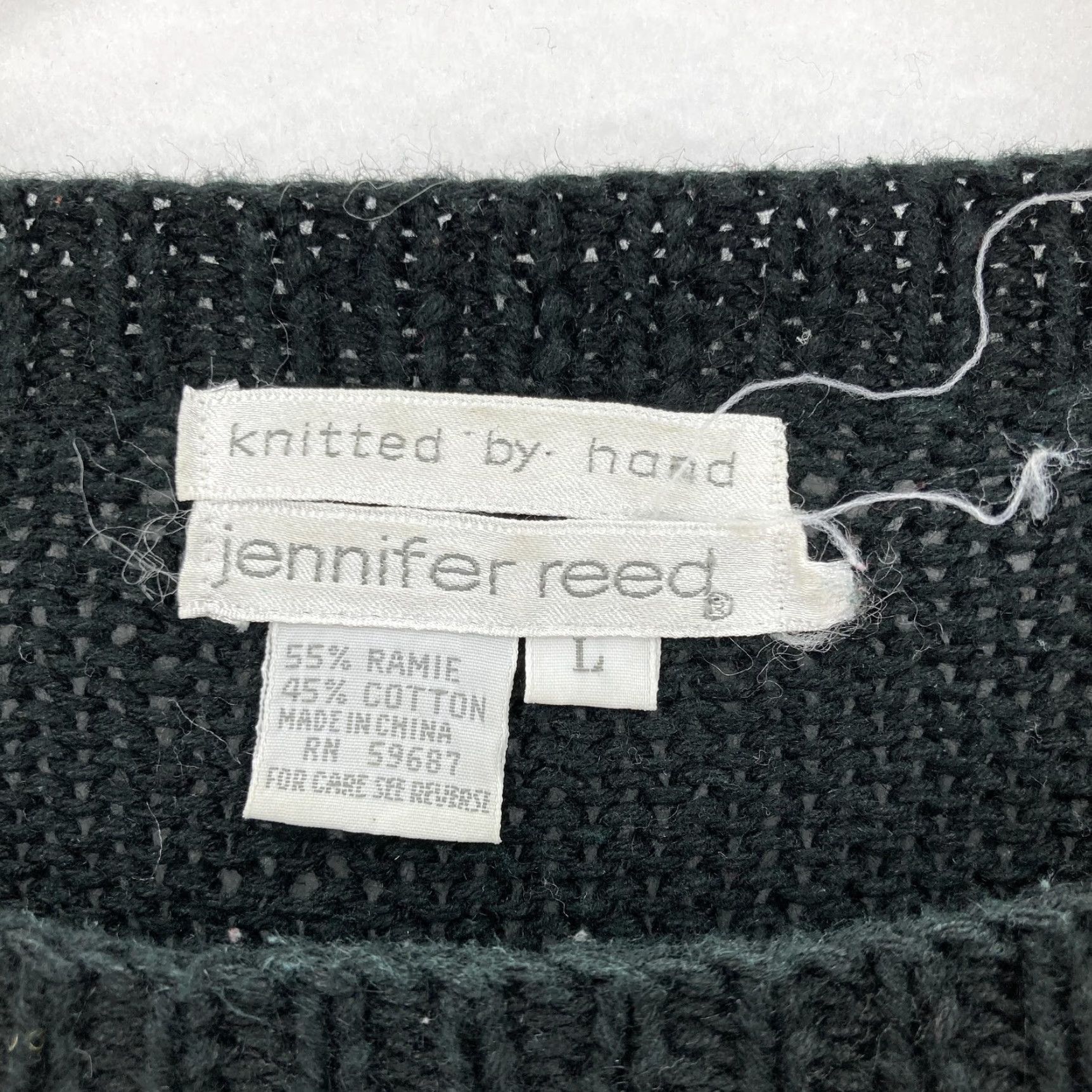 Vintage VINTAGE Jennifer Reed Sweater Womens L Black Red Abstract Floral Pullover Knit Art Size L / US 10 / IT 46 - 4 Thumbnail