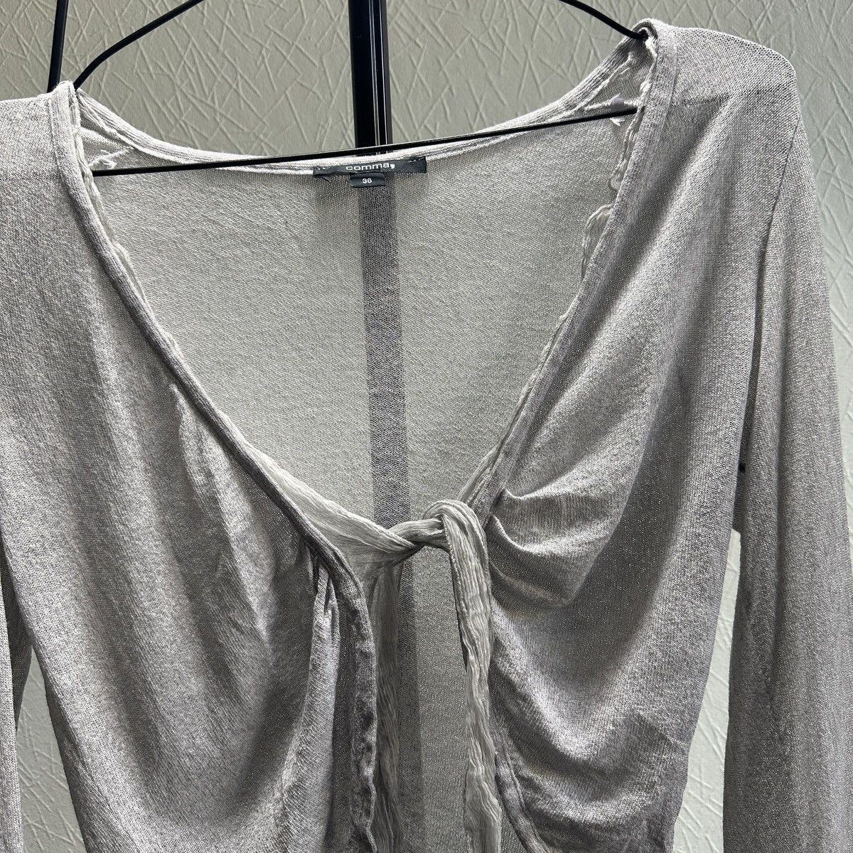Japanese Brand Comma Gray Blouse Size S / US 4 / IT 40 - 9 Thumbnail