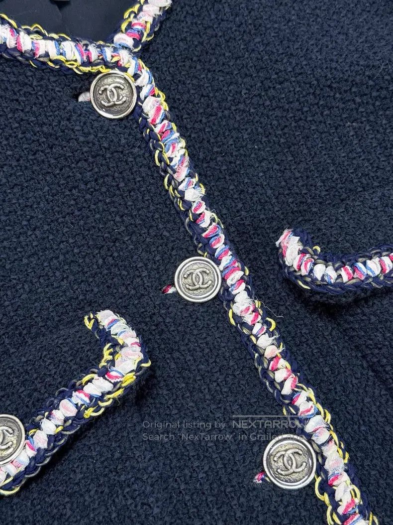 Chanel Chanel Colorful rolled-edged lantern sleeve tweed long-sle Size XS / US 0-2 / IT 36-38 - 4 Thumbnail