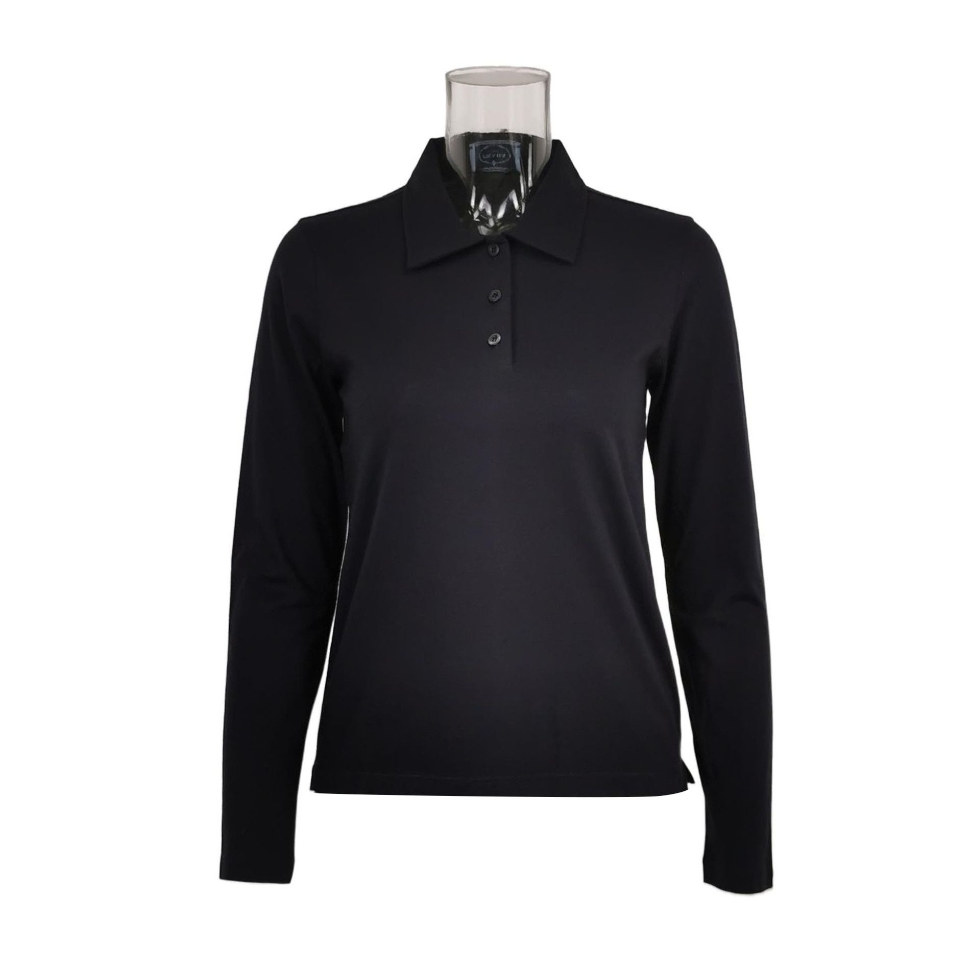 Prada Prada Black Cotton Polo Shirt Size M - dmc Size M / US 6-8 / IT 42-44 - 1 Thumbnail
