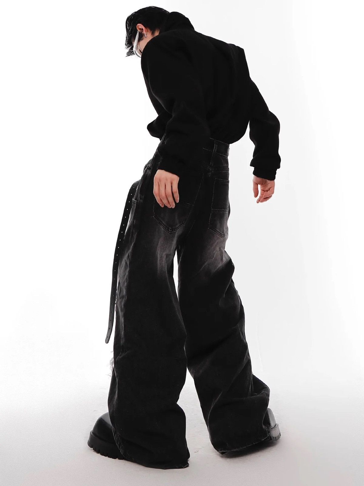 Japanese Brand × Vintage Retro punk distressed ripped jeans hole pants y2k Size US 33 - 3 Thumbnail
