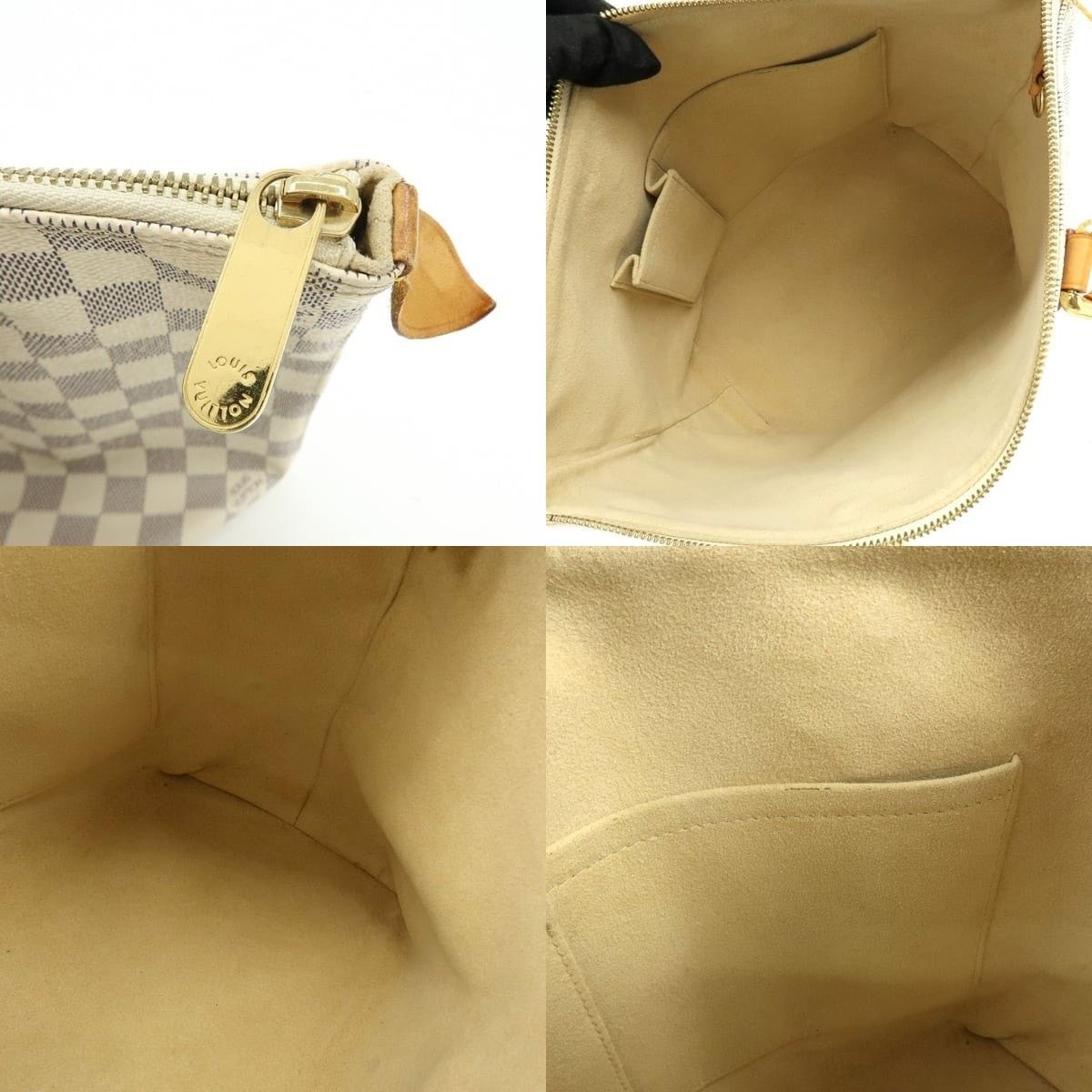 Louis Vuitton Louis Vuitton Damier Azur Saleya PM Tote White Size ONE SIZE - 7 Thumbnail