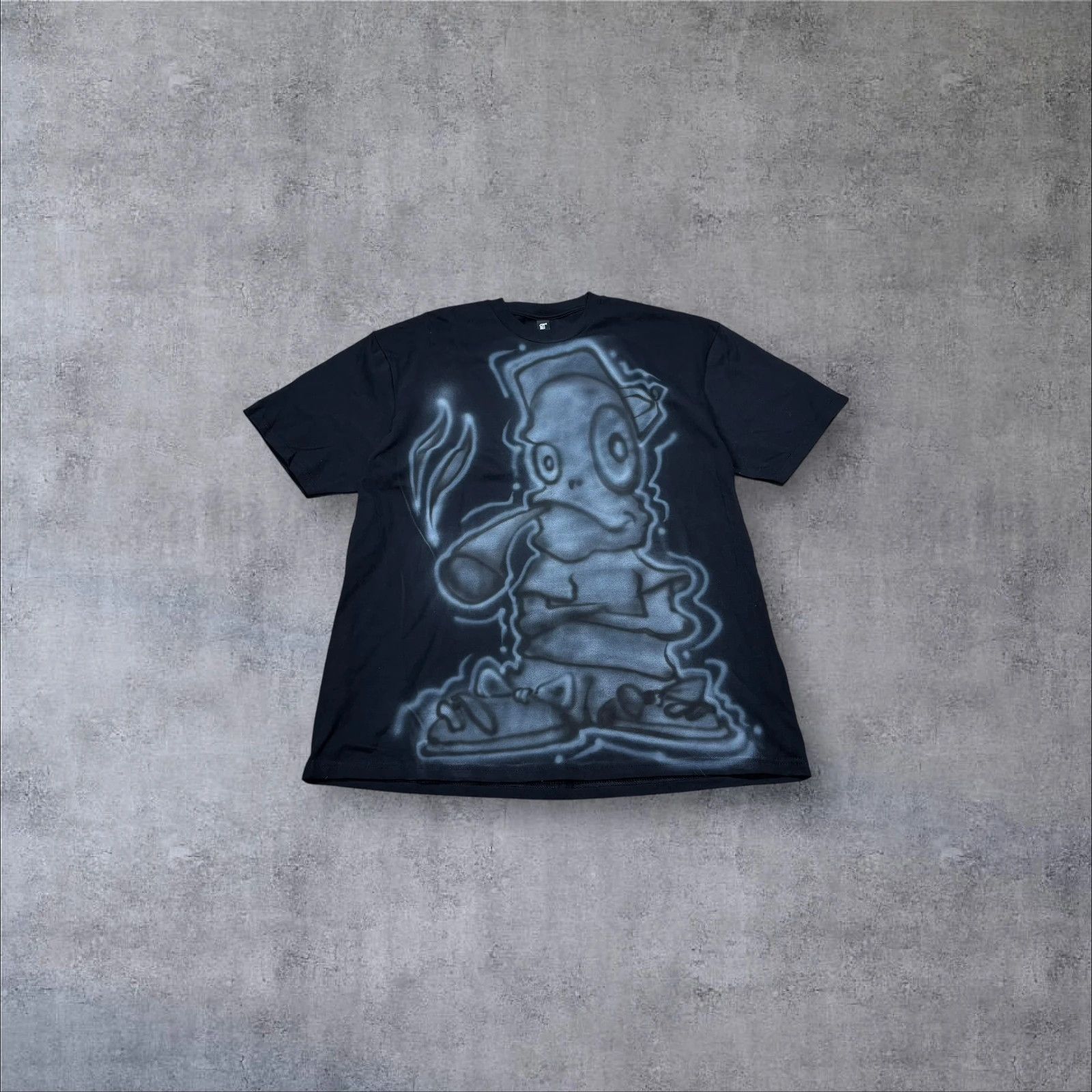 Japanese Brand Airbrushed Cartoon Graphic T-Shirt Size US XL / EU 56 / 4 - 1 Thumbnail