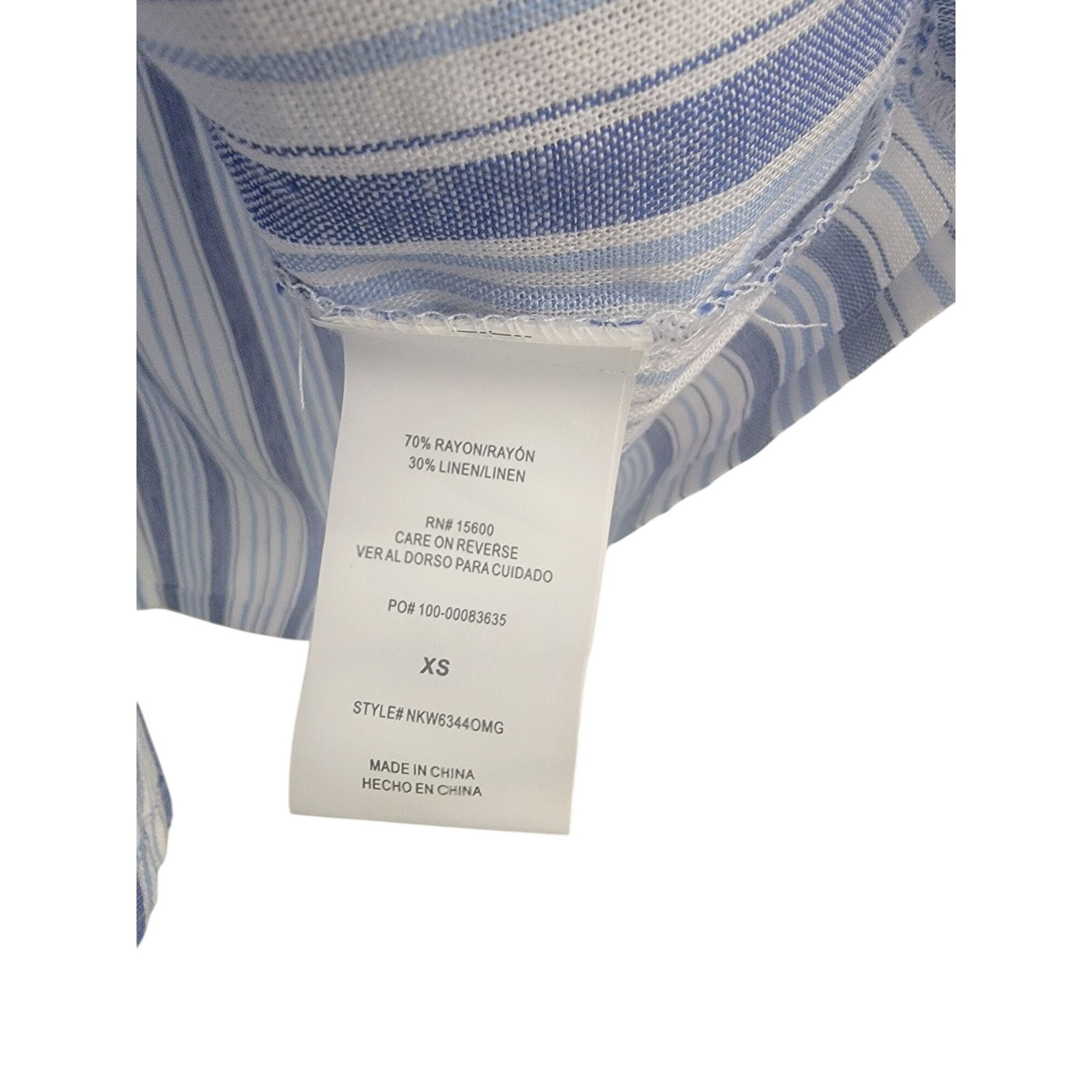 Other Juniors' Rewind Linen Tank Top, Girl's, Size: XS, Blue Size XS / US 0-2 / IT 36-38 - 5 Thumbnail