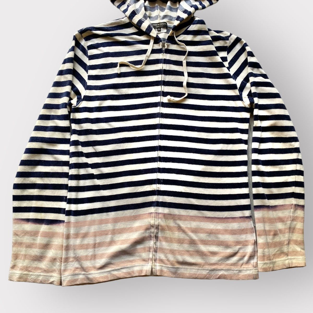 Comme des Garcons AW11 Velour Dip Dyed Hoodie Size US S / EU 44-46 / 1 - 2 Thumbnail