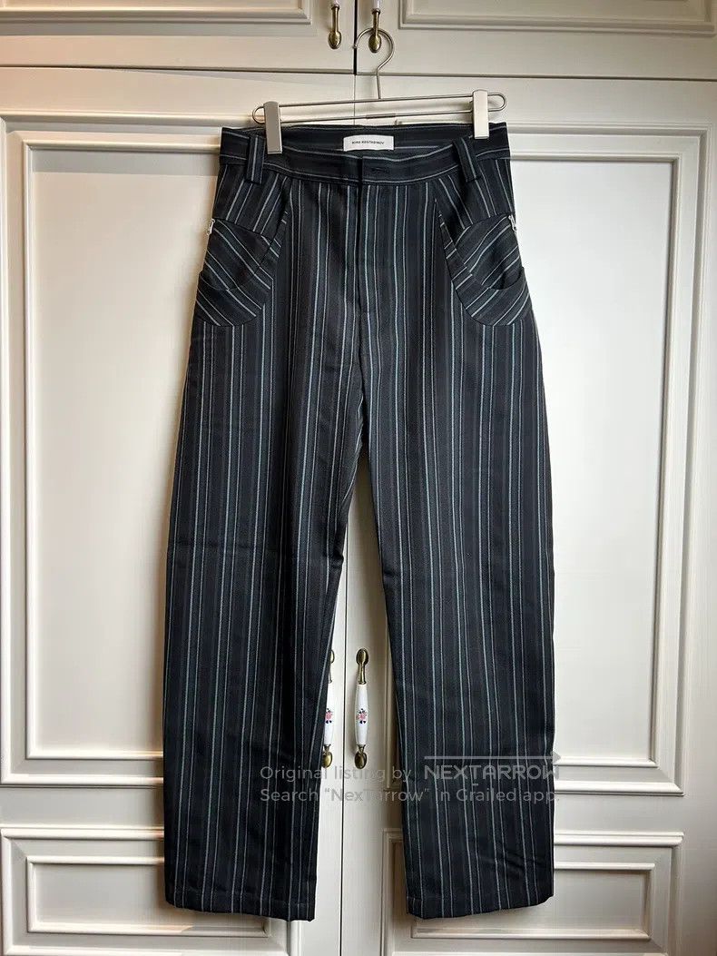 Kiko Kostadinov Kiko Kostadinov size S Irene wool striped zipper pants Size US 27 - 1 Thumbnail
