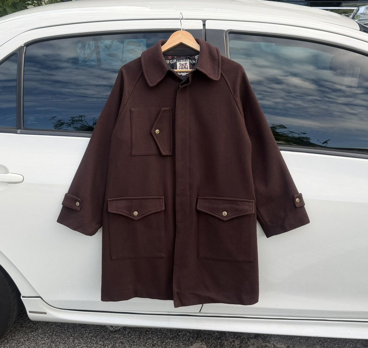 Jean Paul Gaultier Vintage JPG Paris Distressed Wool Blend Long Coat Size US L / EU 52-54 / 3 - 2 Thumbnail