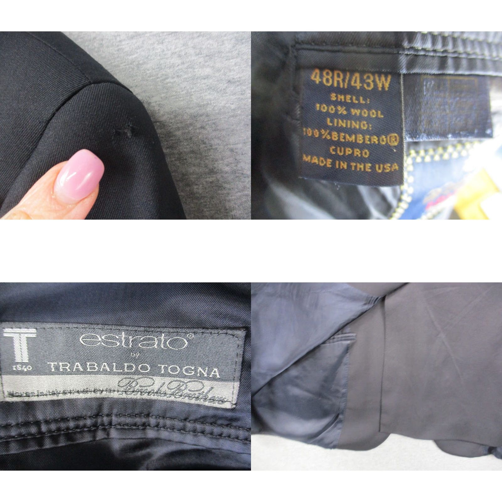 Brooks Brothers Brooks Brothers Makers 1818 Sport Coat 48 Black Wool Madison USA Sport Coat Blazer Mens Regular Wool Black Madison 48 USA Size 48R - 9 Thumbnail