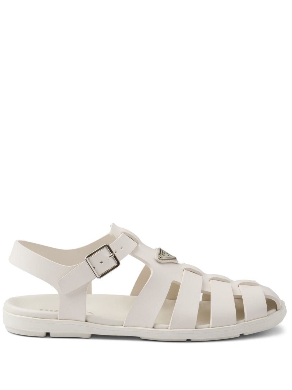 Prada oc11z0625 Rubber Fisherman Sandals in White Size US 10 / EU 43 - 2 Thumbnail