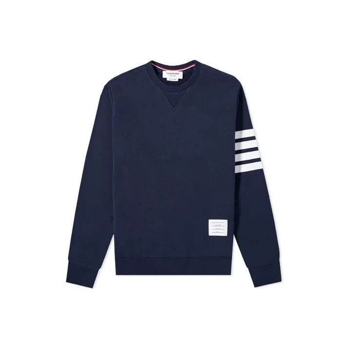 Thom Browne Classic Navy Crewneck Sweatshirt 0079