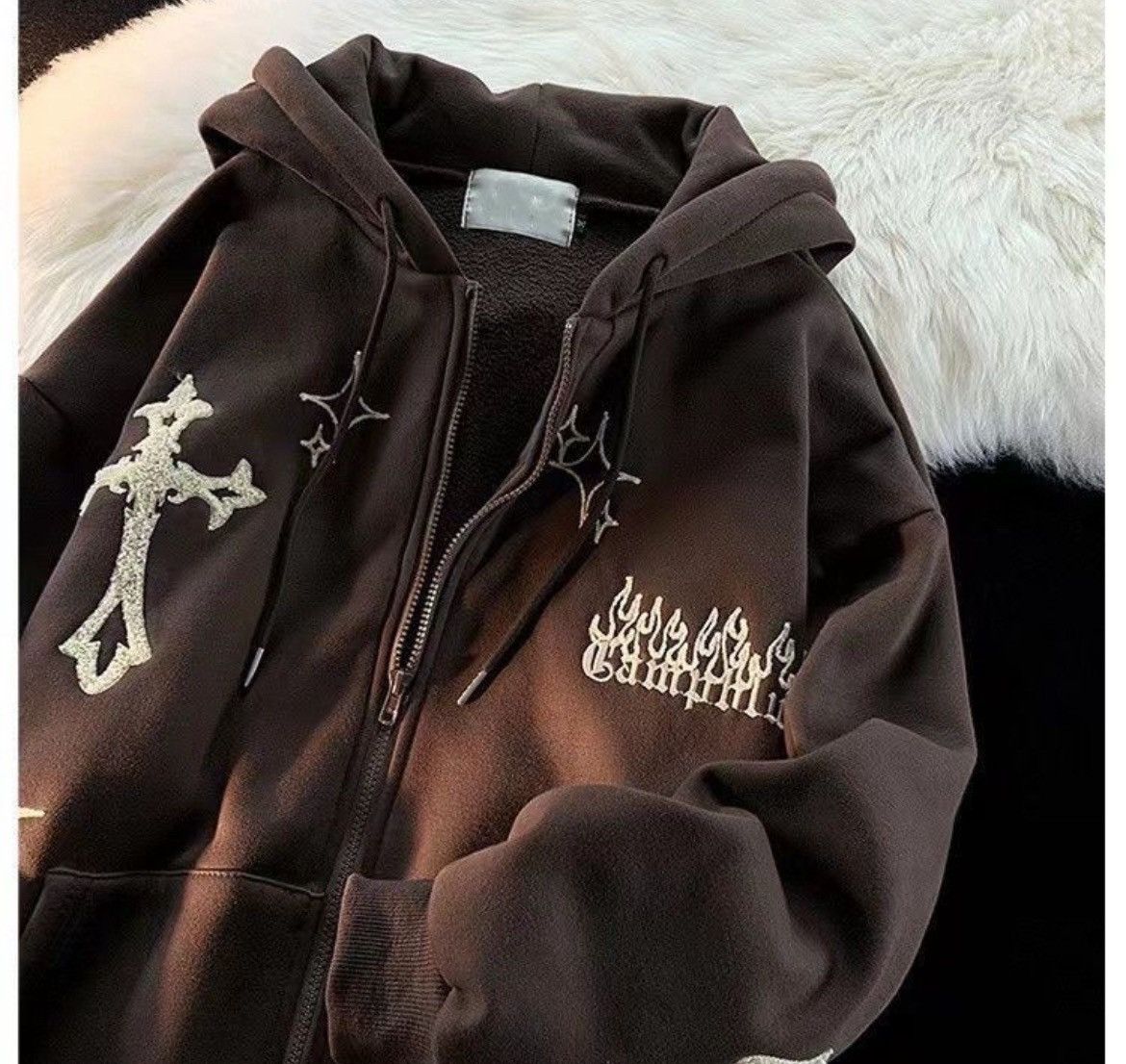 Cool Shirtz × Japanese Brand Gothic Embroidered Cardigan Hoodies Size US M / EU 48-50 / 2 - 3 Thumbnail