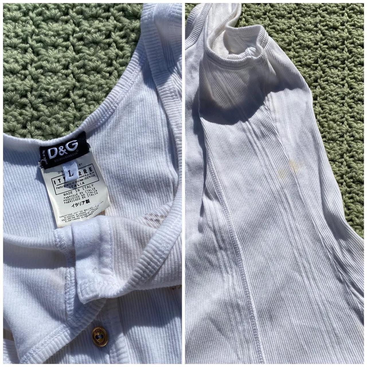 Dolce & Gabbana Vintage Y2k D&G Dolce & Gabbana gold bejeweled button tank Size L / US 10 / IT 46 - 4 Thumbnail