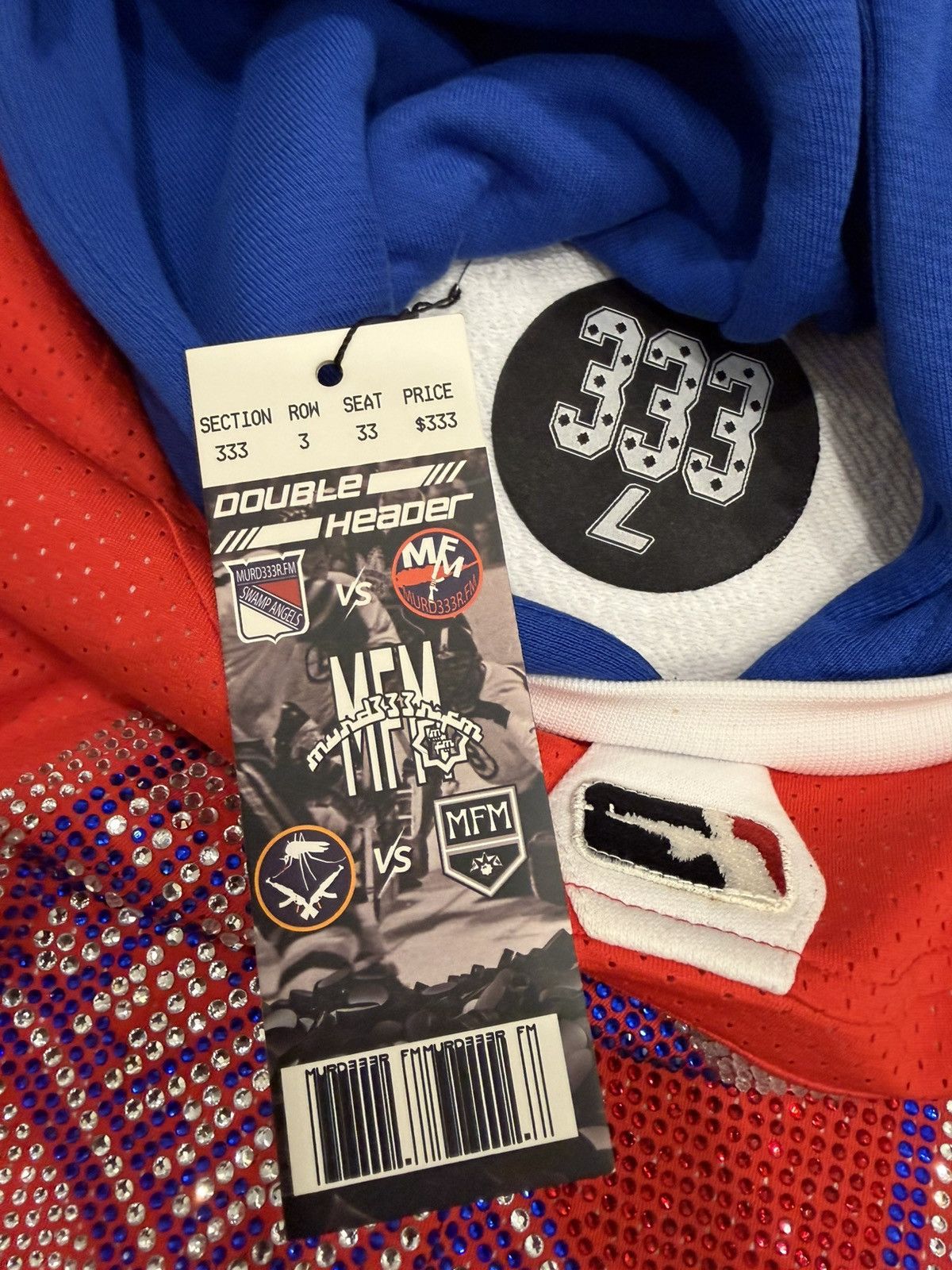 murd333r.fm Murd333r.fm IC333 Hoodie NY Hockey Jersey Size US L / EU 52-54 / 3 - 11 Thumbnail
