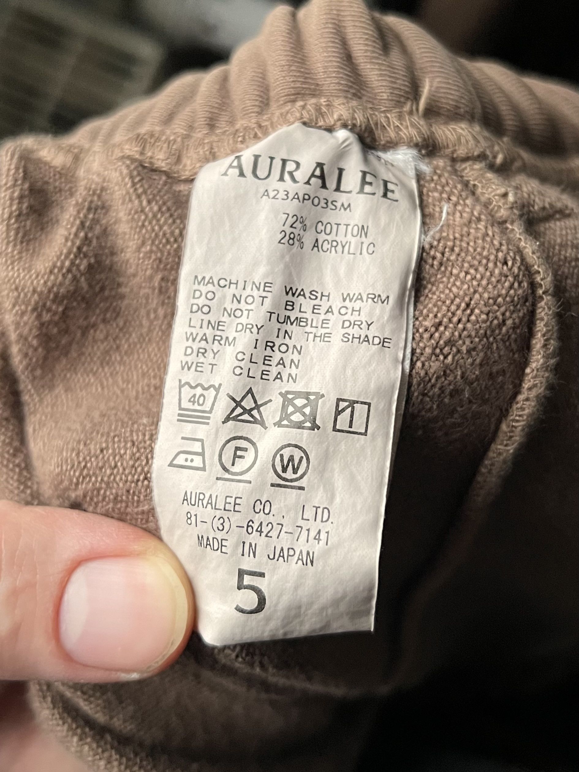 Auralee Auralee Super Milled Sweat Pants Brown Made in Japan Size US 34 / EU 50 - 7 Thumbnail