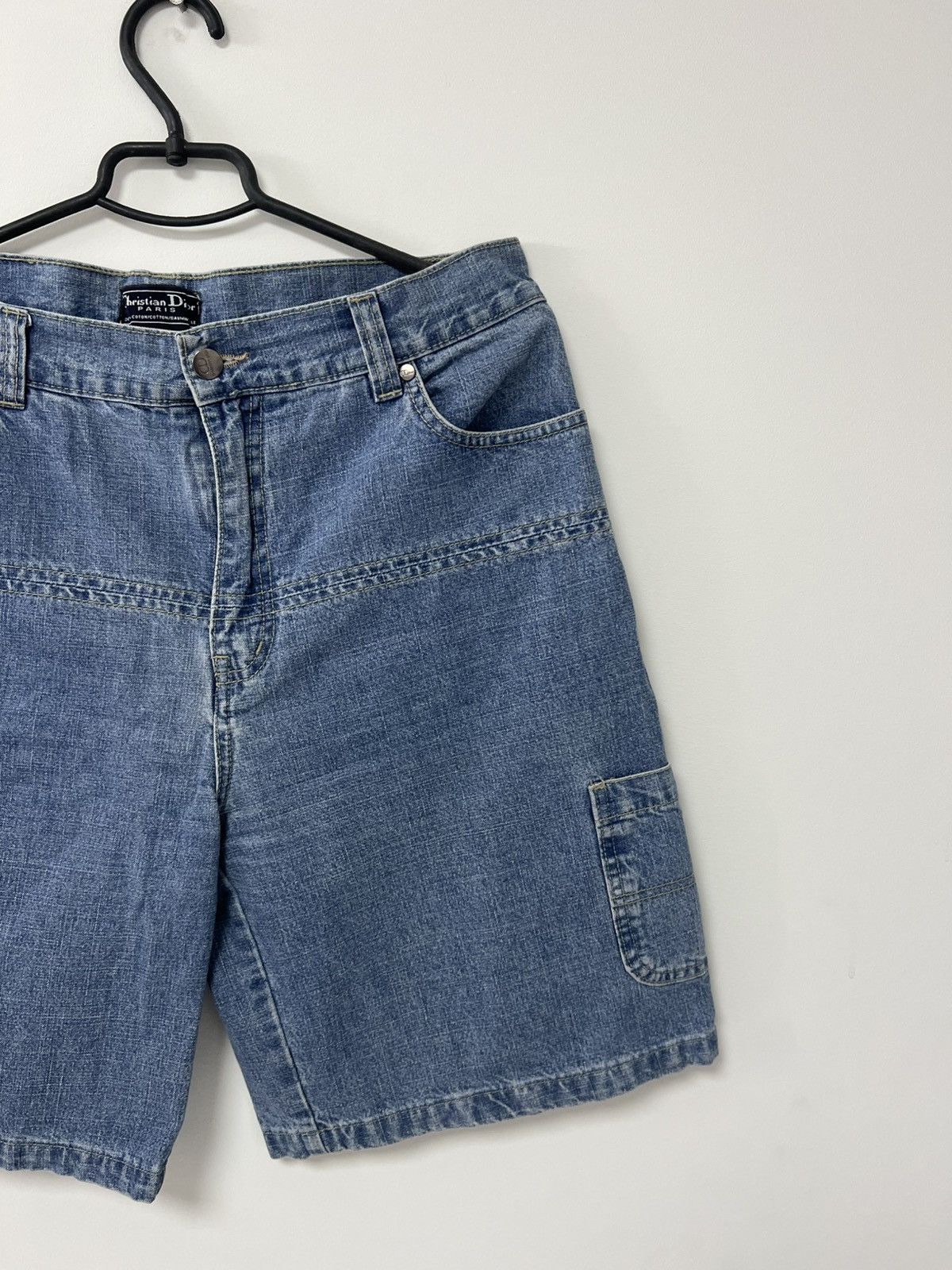 Dior × Vintage Vintage 90’s Christian Dior Paris Blue Washed Jeans Shorts S Size US 28 / EU 44 - 13 Thumbnail
