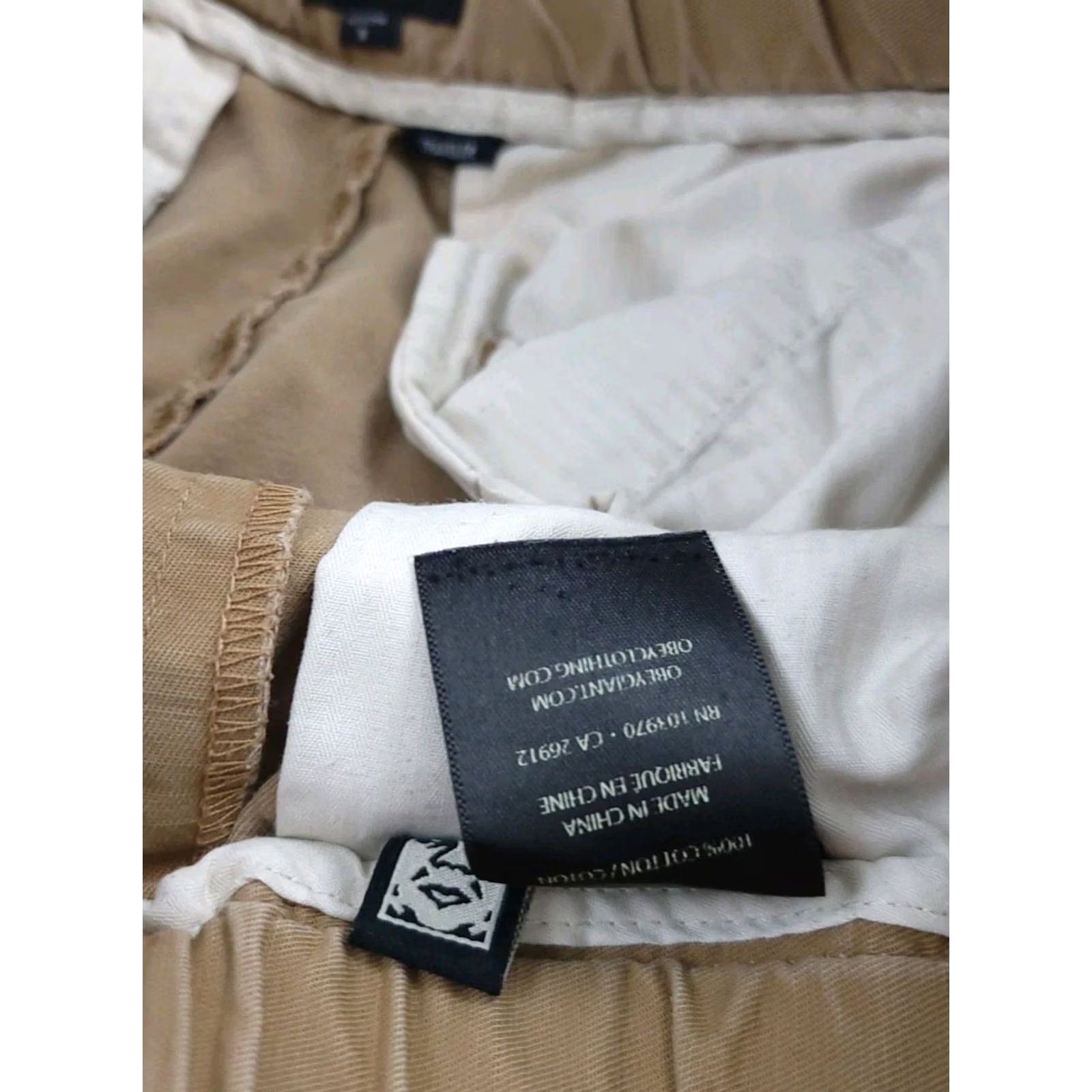 Obey VINTAGE Obey Worldwide Mfg Tan Traveler Pants Elastic Waist Straight Chino USA Sz M Worn Men Pants Travel USA 90s Mens Size US 31 - 4 Thumbnail