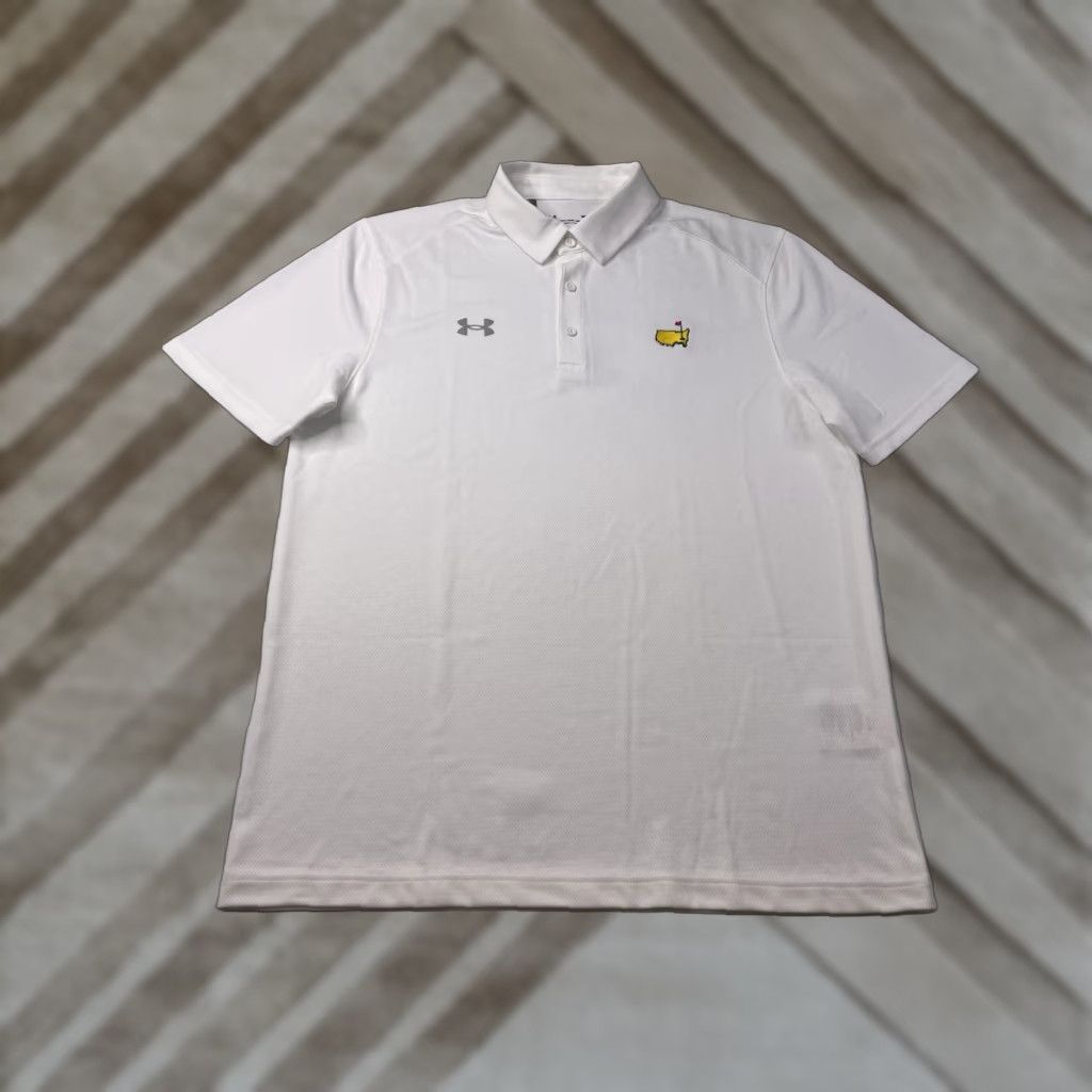 Under Armour Under Armour Polo Golf Shirt White Mens M Regular Breathable Lightweight Easy Care Short Sleeve Collared Size US M / EU 48-50 / 2 - 1 Thumbnail