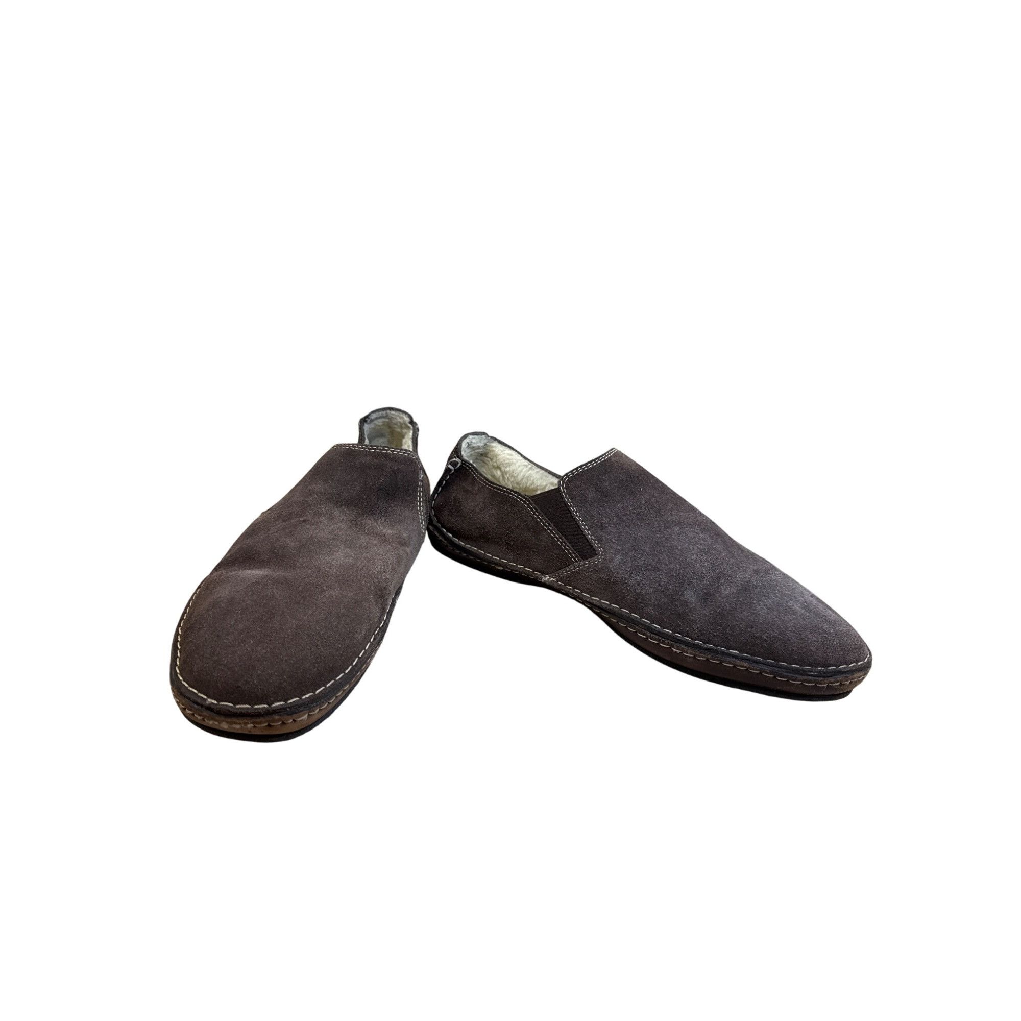 Cole Haan Cole Haan Mens Faux Fur Lined Brown Suede Slipon Loafers Siz Size US 9.5 / EU 42-43 - 1 Thumbnail