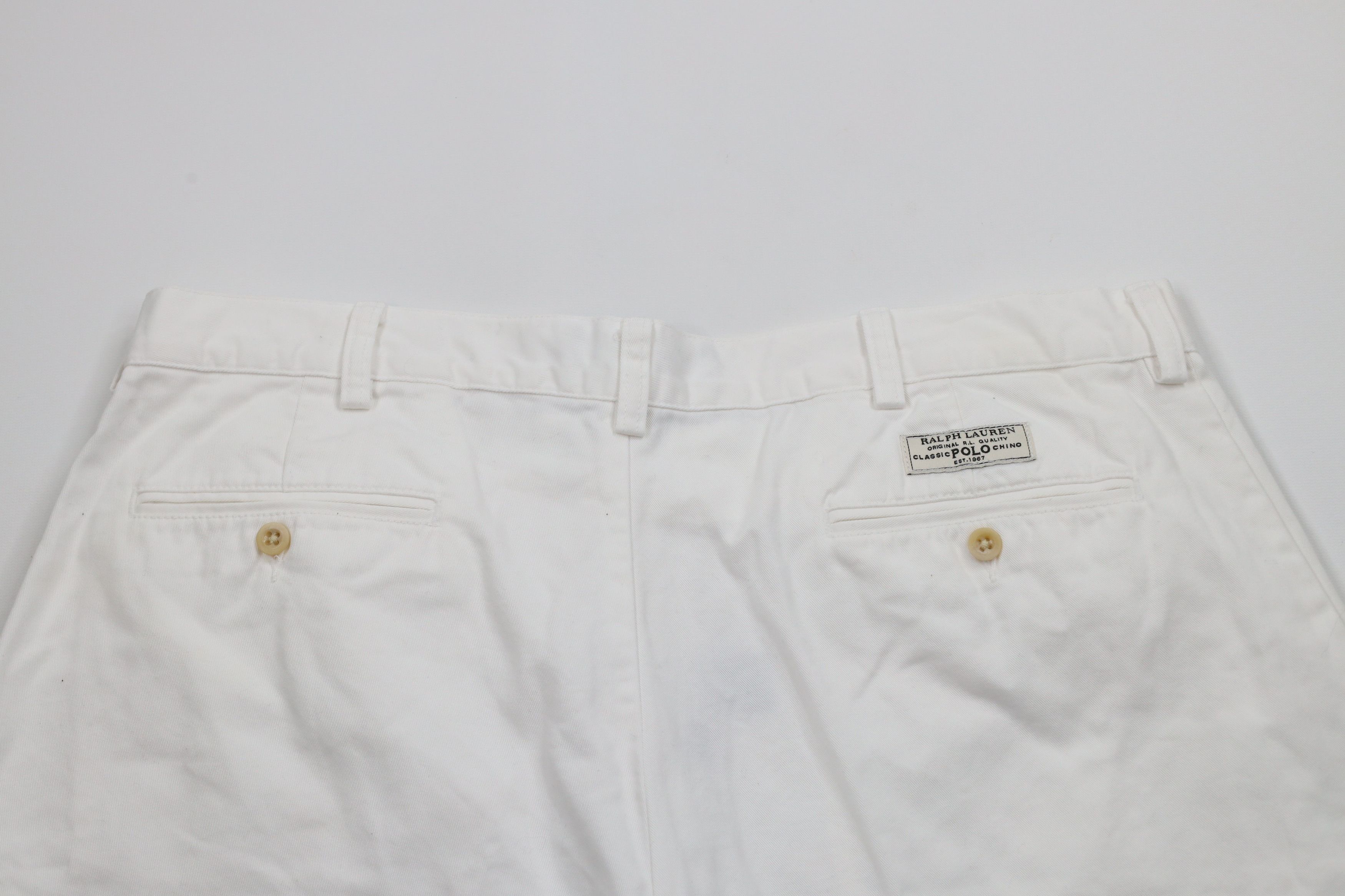 Ralph Lauren × Vintage Vintage 90s Ralph Lauren Above Knee Cotton Chino Shorts Size US 38 / EU 54 - 8 Thumbnail