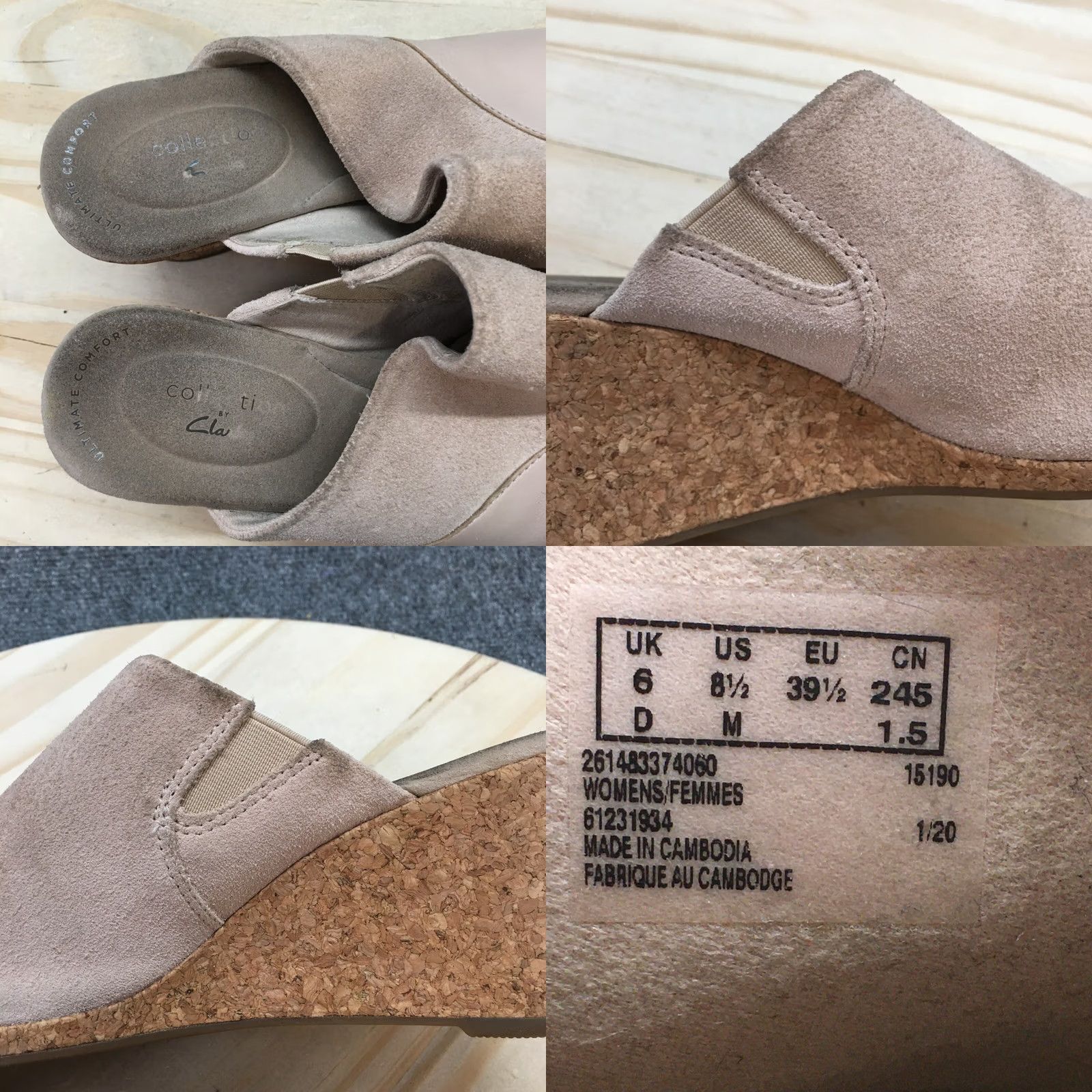 Clarks Clarks Lafley Wave Slide Sandal Womens 8.5 M Brown Suede Slip On Wedge Casual Shoes Size US 9 / IT 39 - 9 Thumbnail