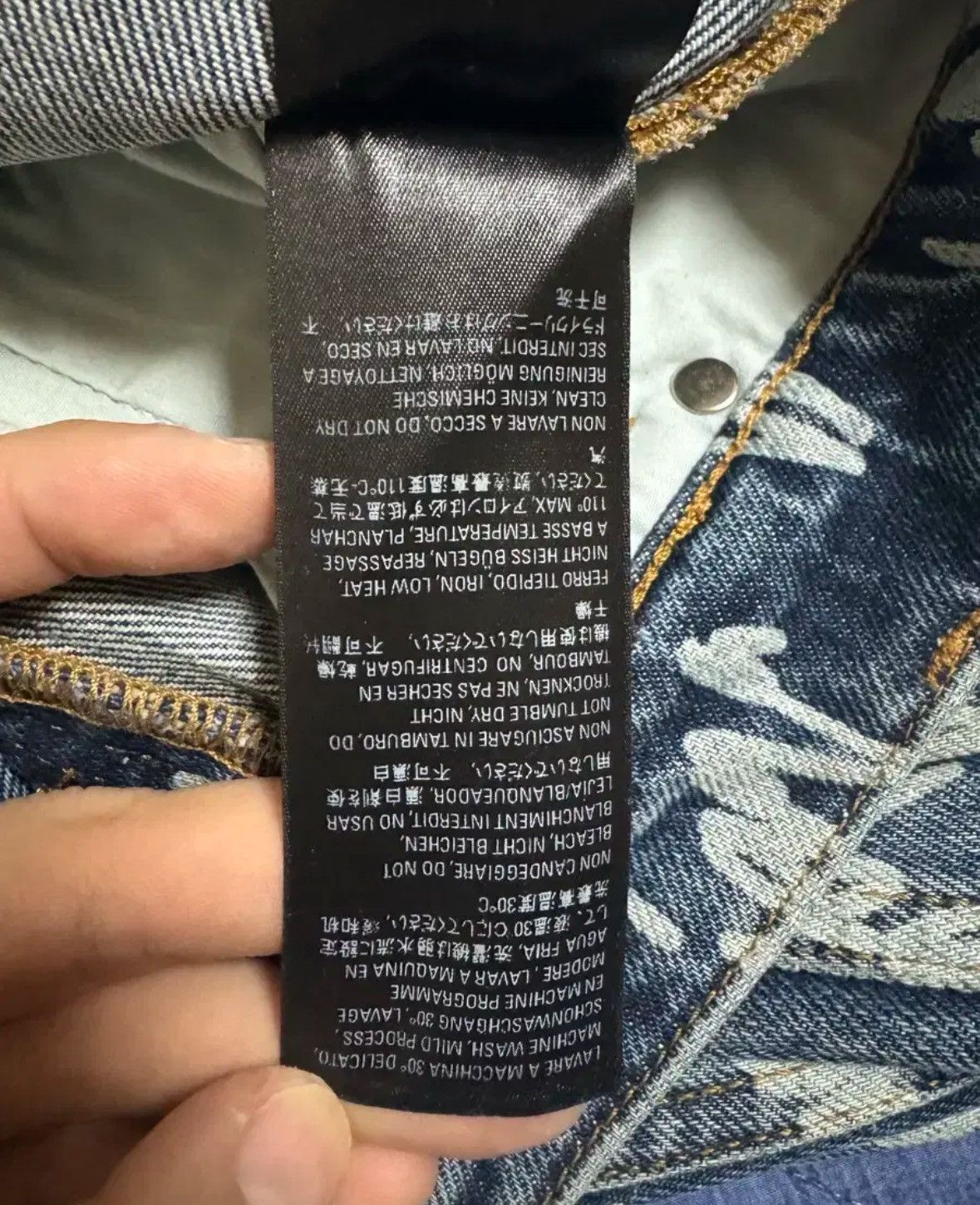 Balenciaga Balenciaga Script Allover Denim Pants Size US 30 / EU 46 - 6 Thumbnail