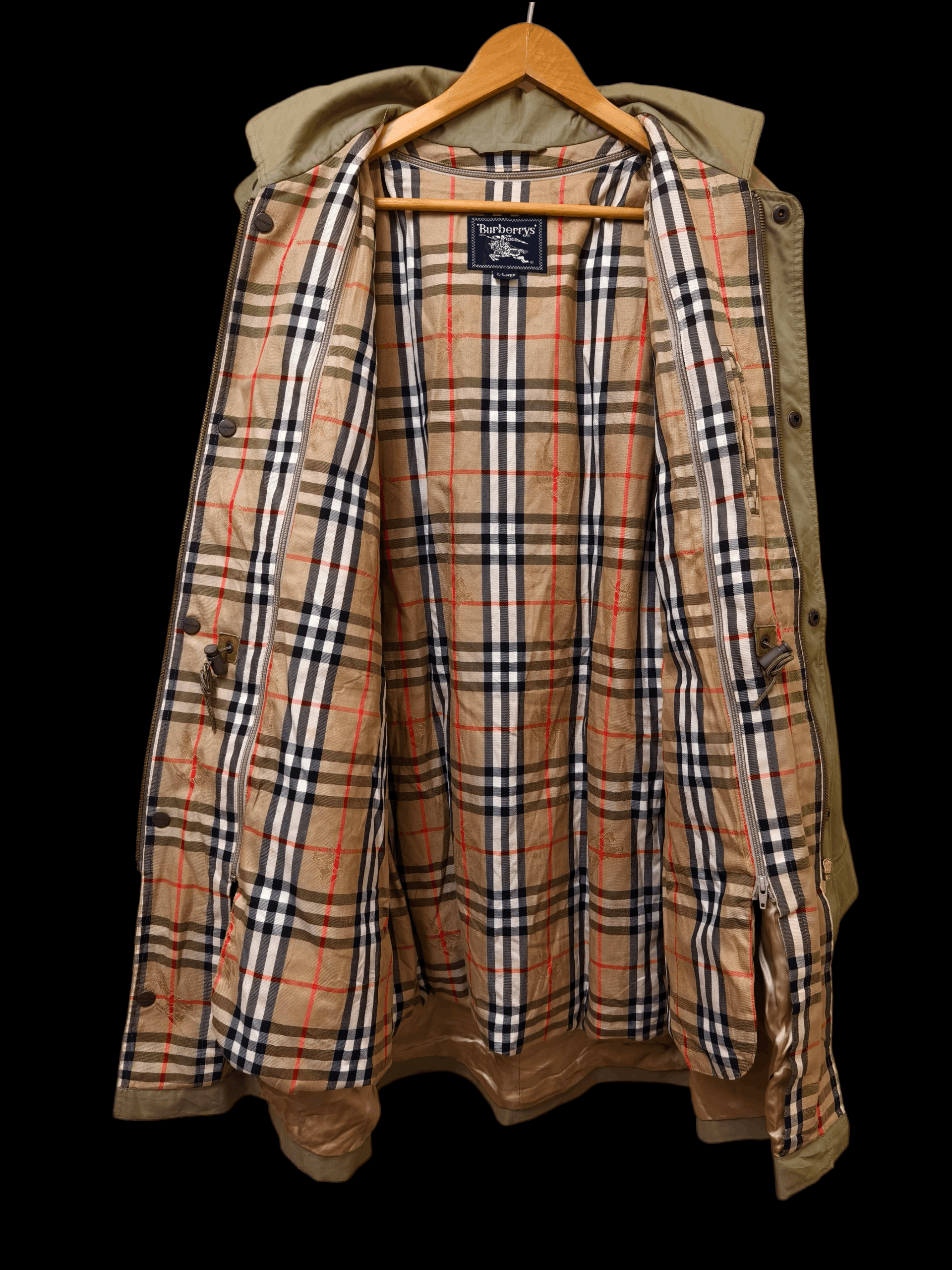 Burberry Prorsum Burberrys Vintage Nova Check Lined Hooded Parka Size US L / EU 52-54 / 3 - 1 Thumbnail