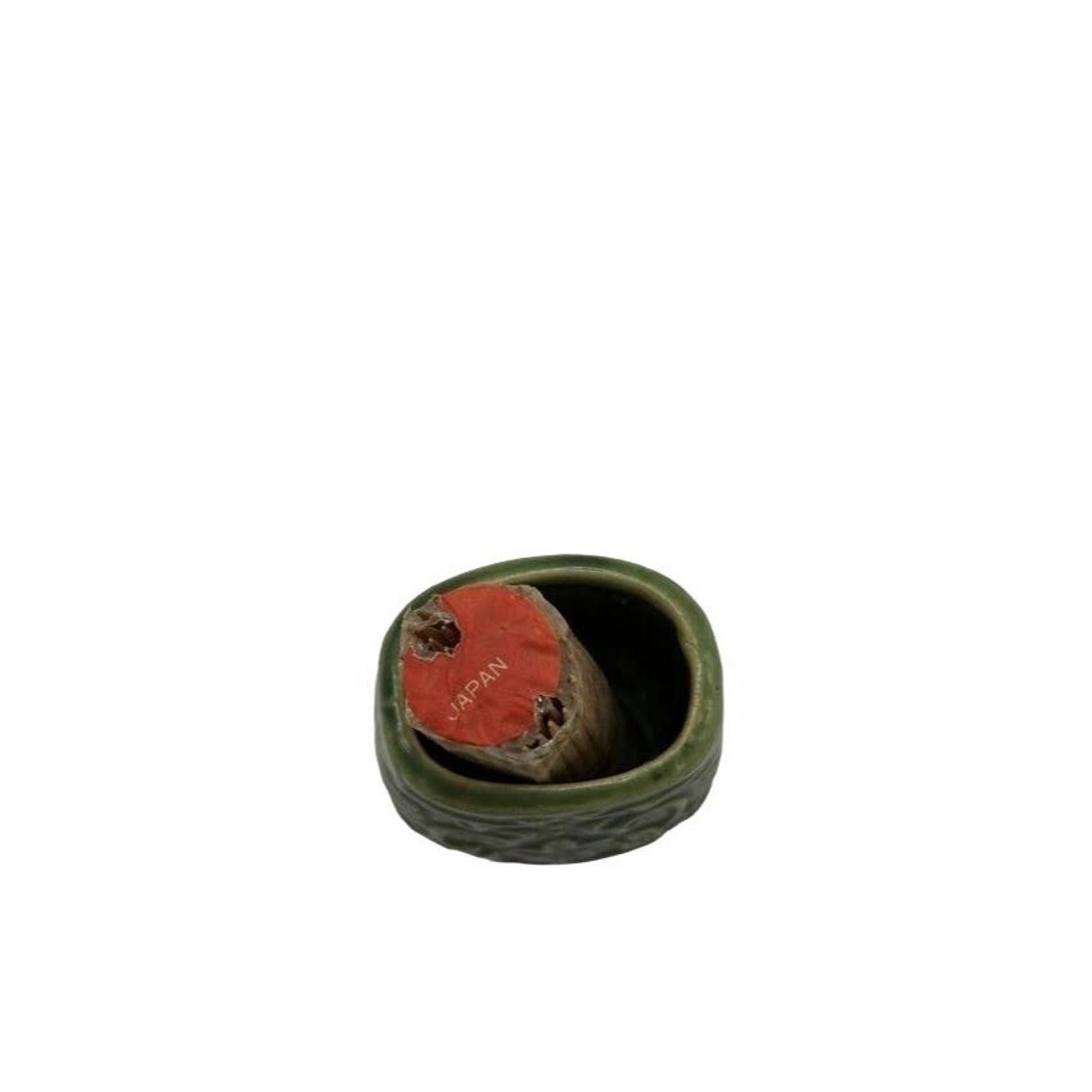 Unknown London Vintage Painted Porcelain Green Floral Toothpick Holder Size ONE SIZE - 3 Thumbnail