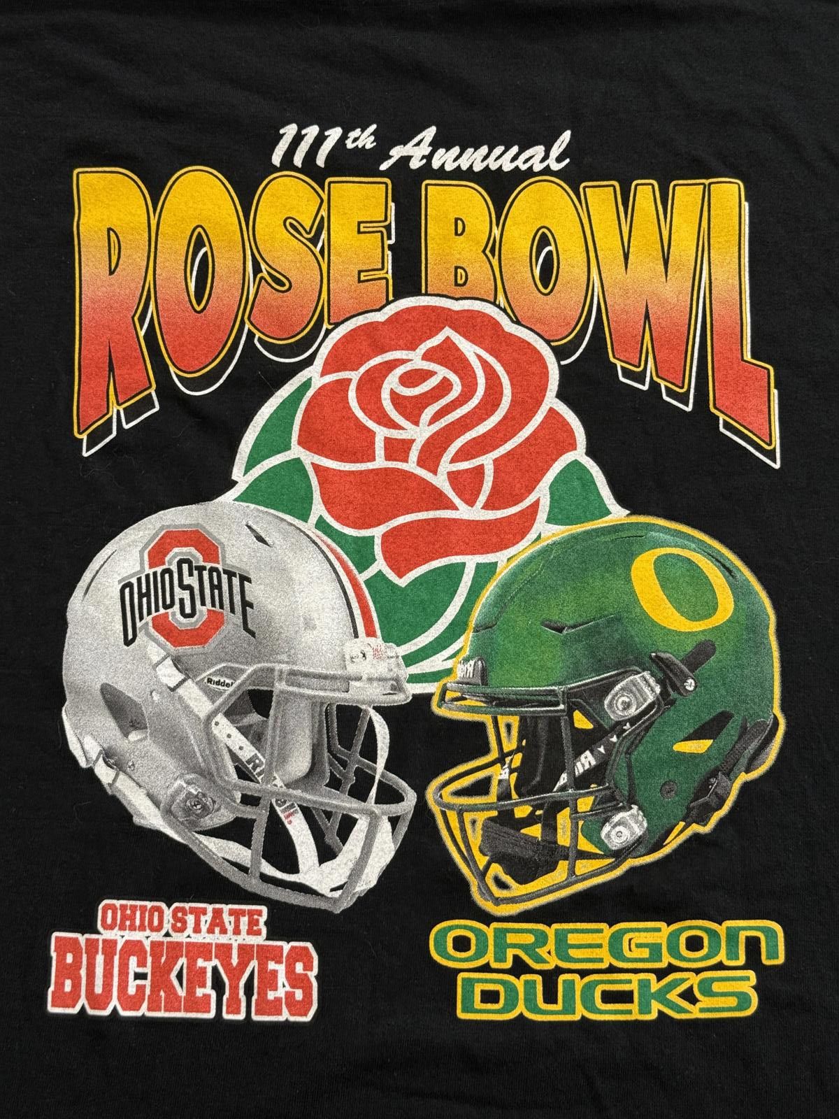 Gildan Rose Bowl T-shirt 111th Annual Ohio State vs Oregon 2025 XXL Size US XXL / EU 58 / 5 - 5 Thumbnail