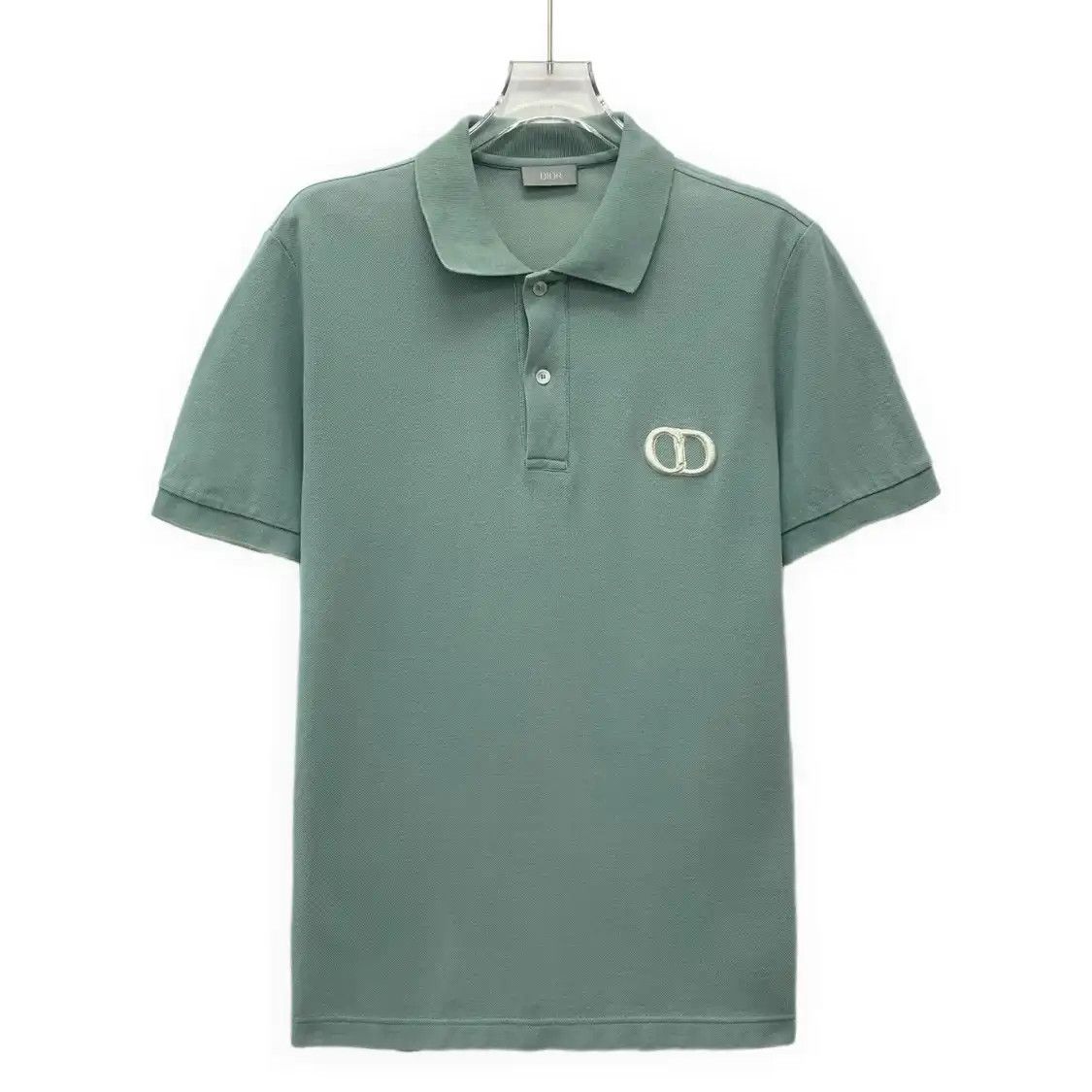 08ss Kris期 DIOR HOMME S/S POLO SHIRTS Dior × Kris Van Assche Dior Homme Let's Rock S/S 09 green T-shirt
