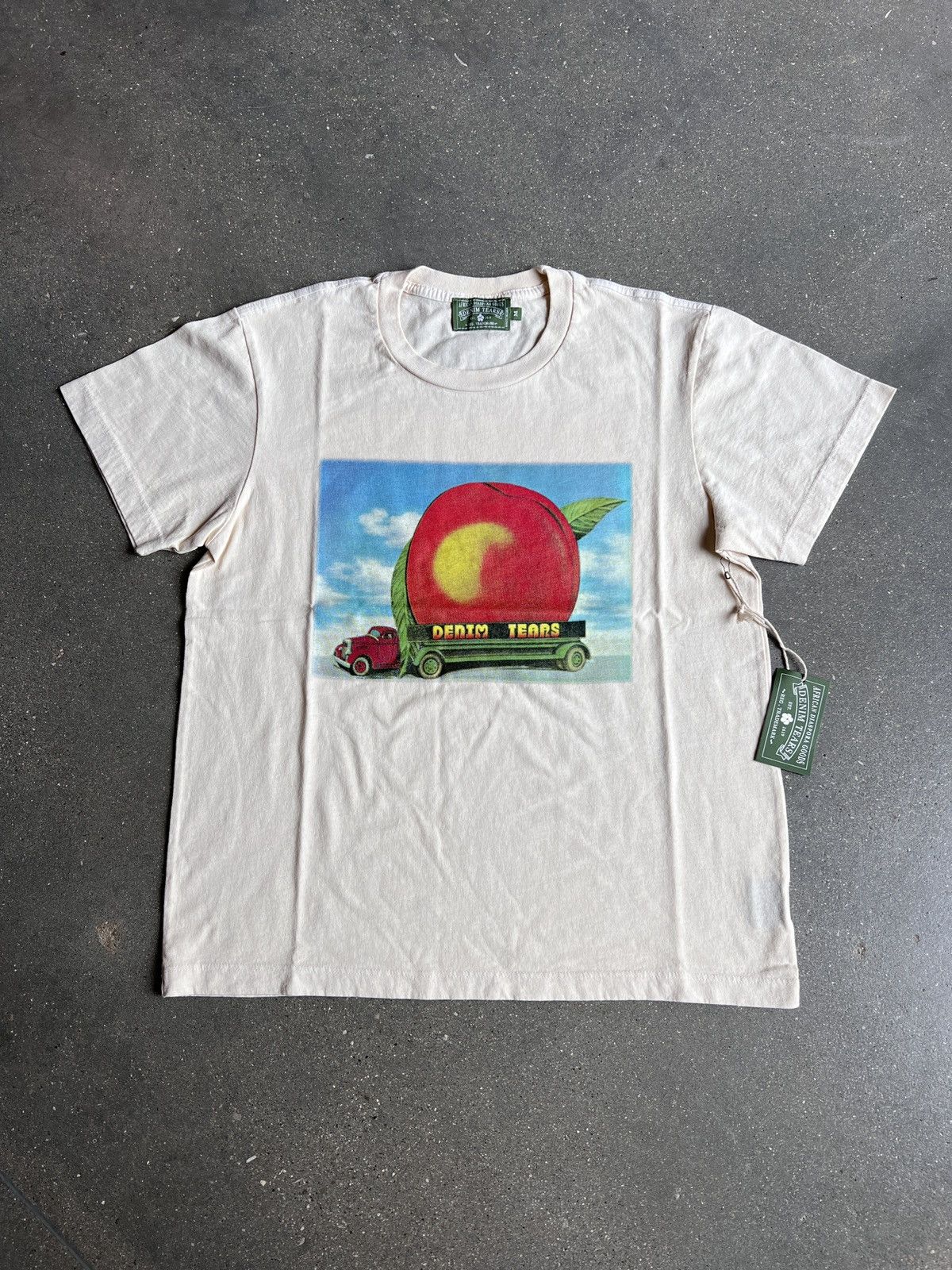 image of Denim Tears Giant Fruit Tee Natural Size Medium, Men's
