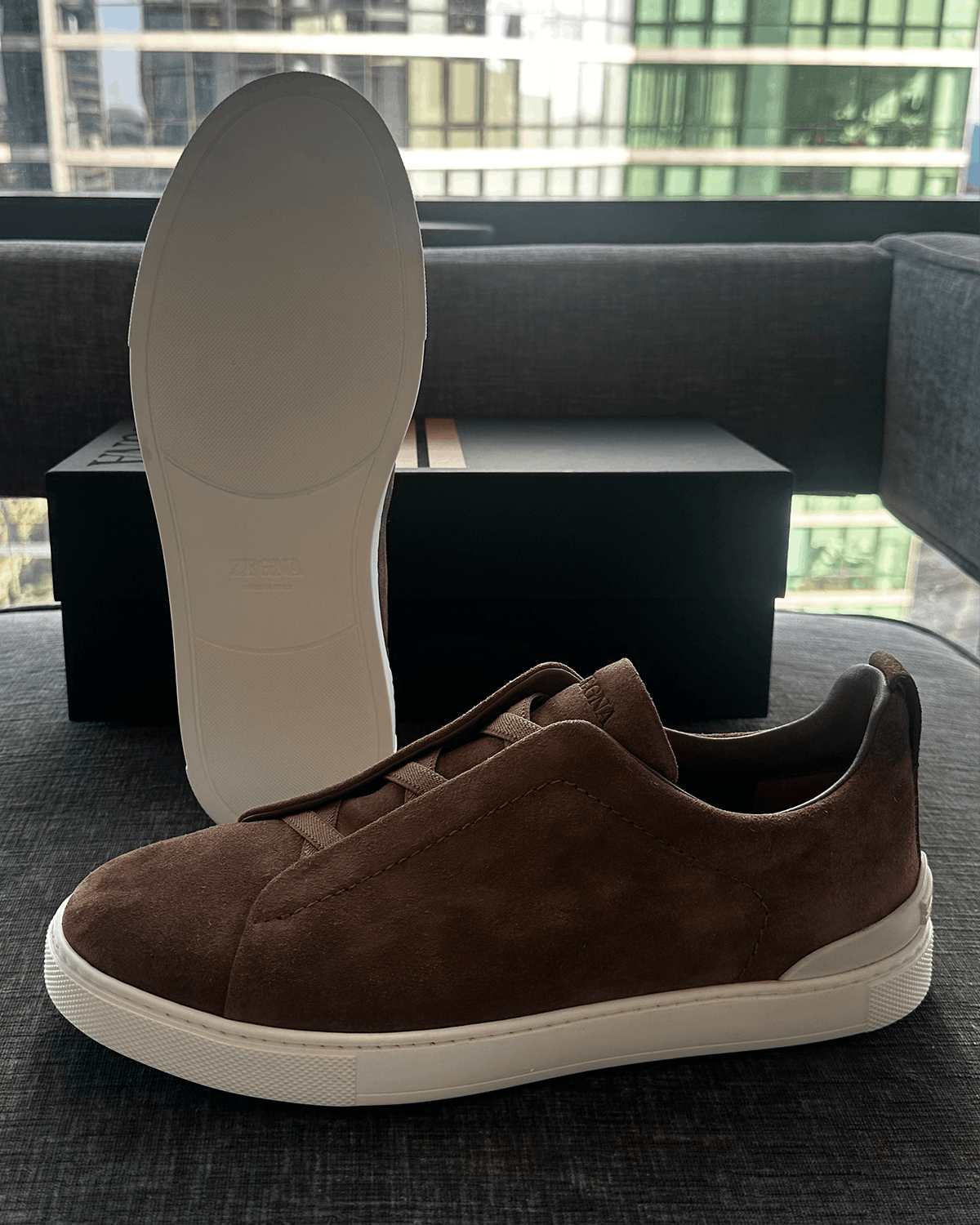 Ermenegildo Zegna Zegna Triple Stitch Beige Suede Shoes Size US 10 / EU 43 - 6 Thumbnail