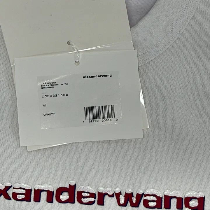 Alexander Wang Alexander Wang SS22 Logo Crewneck Sweatshirt for Women - Size M / US 6-8 / IT 42-44 - 4 Thumbnail