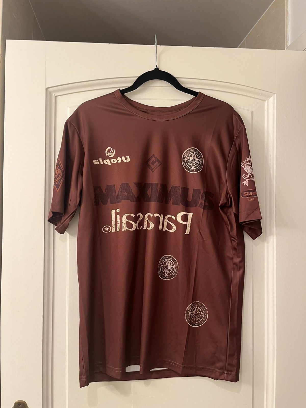 Travis Scott Circus Maximus Soccer Jersey Brown Men's - FW24