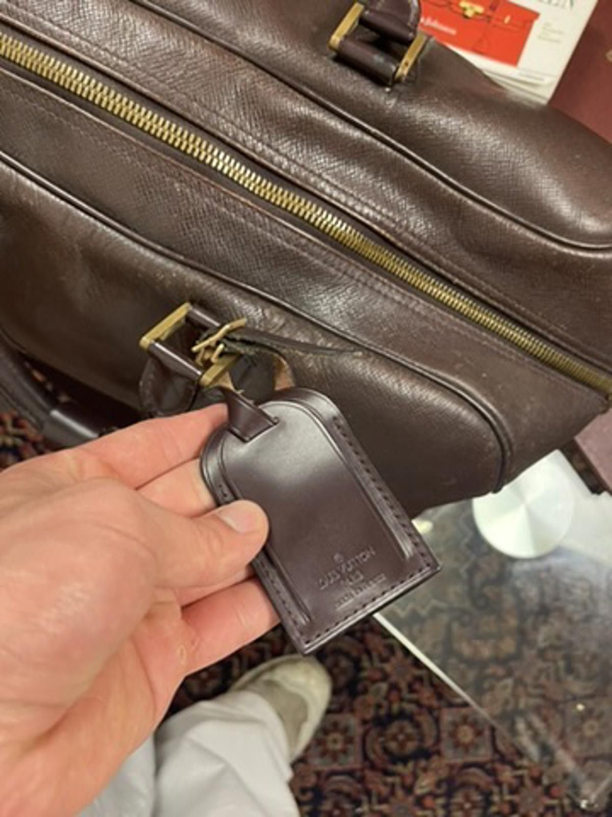 Louis Vuitton Louis Vuitton - Tiga 45 Large Brown Leather Travel Bag Size ONE SIZE - 5 Thumbnail