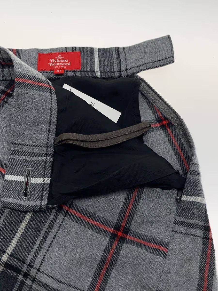 Vivienne Westwood Asymmetrical Plaid Wool Skirt Size 25" / US 0 / IT 36 - 3 Thumbnail