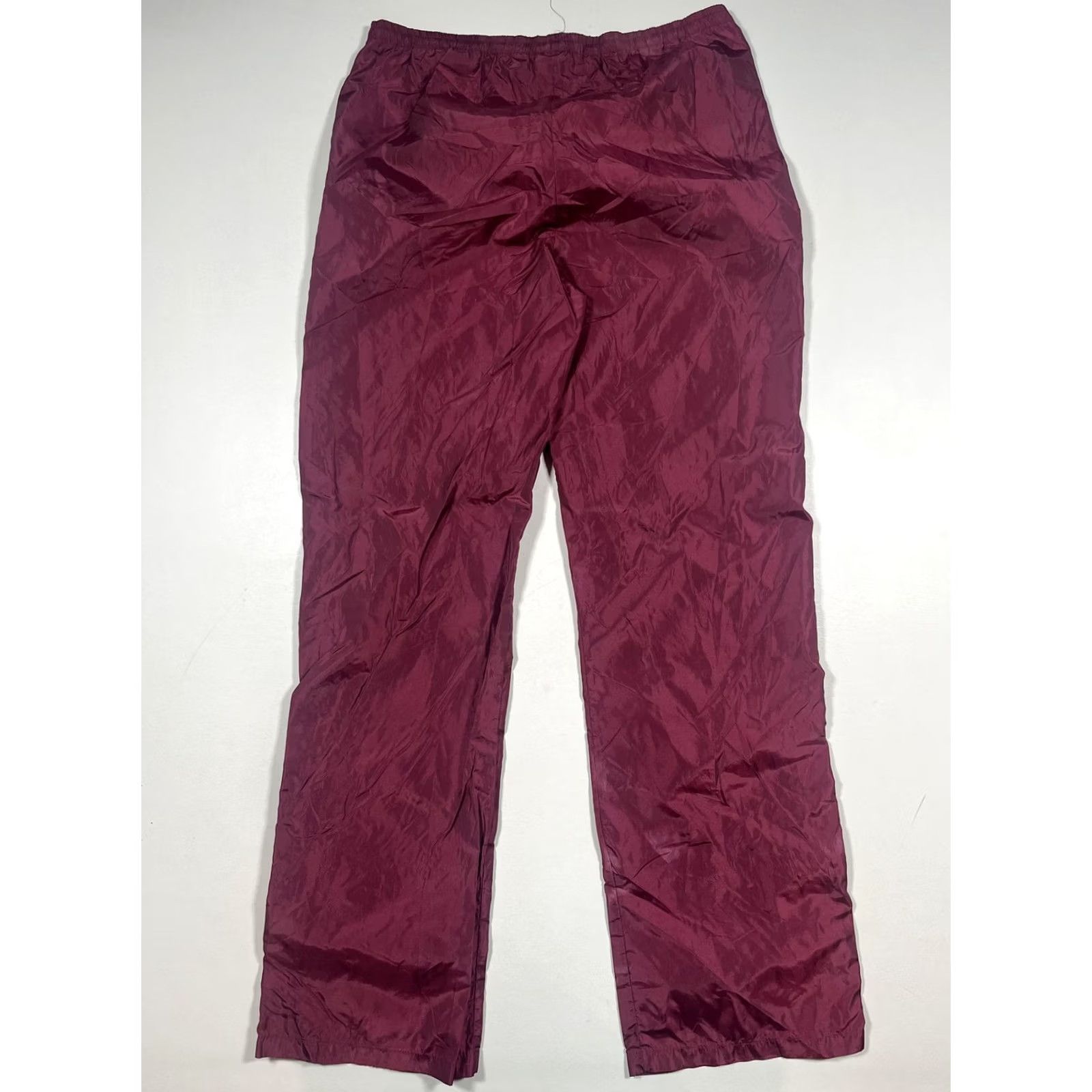Nike VINTAGE Nike Track Pants Mens Small Red Elastic Waist Zip Ankles Athletic Size US 29 - 2 Thumbnail