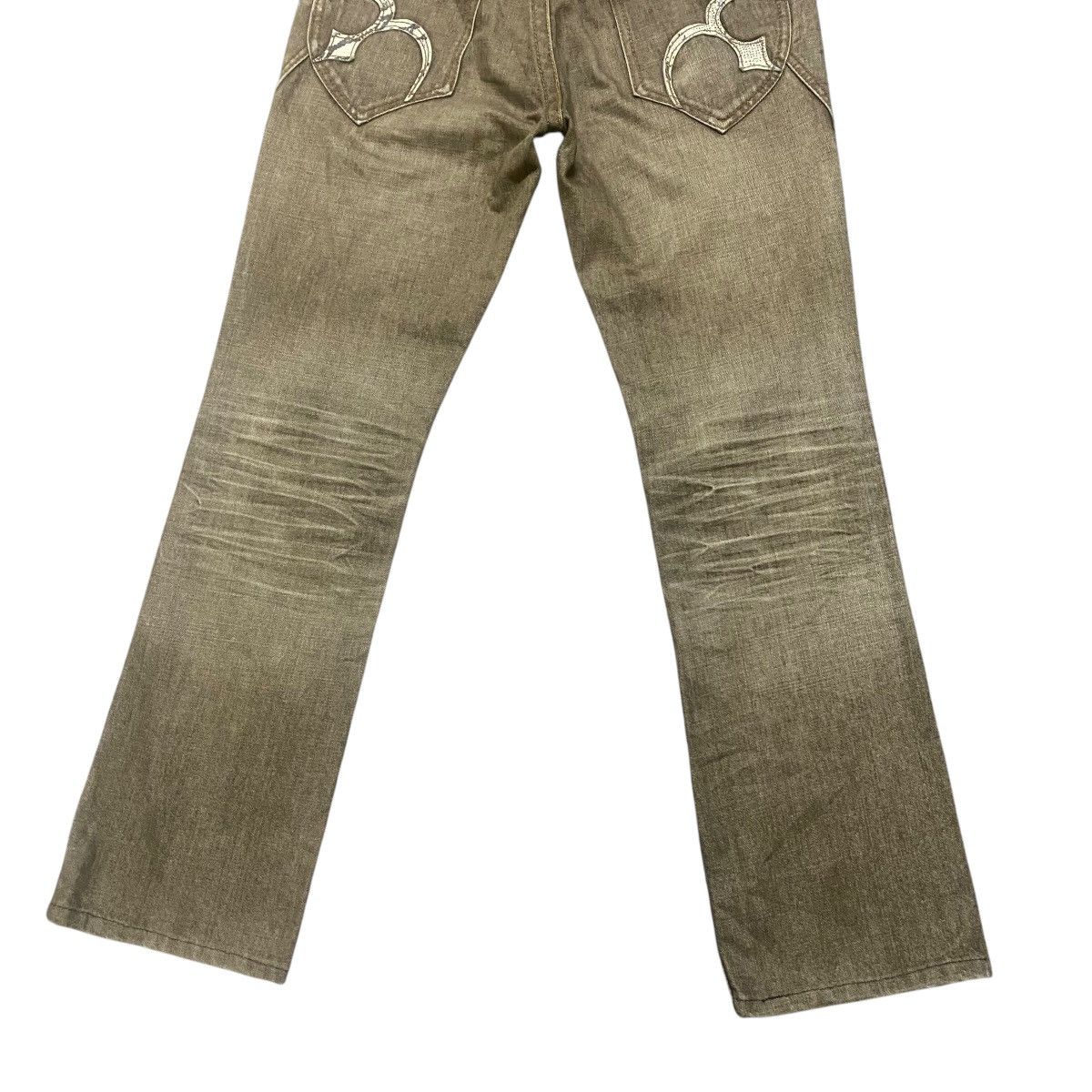 Nicole Club Nicole Club Denim Snake Skin Leather Flare Jeans Size US 29 - 12 Thumbnail