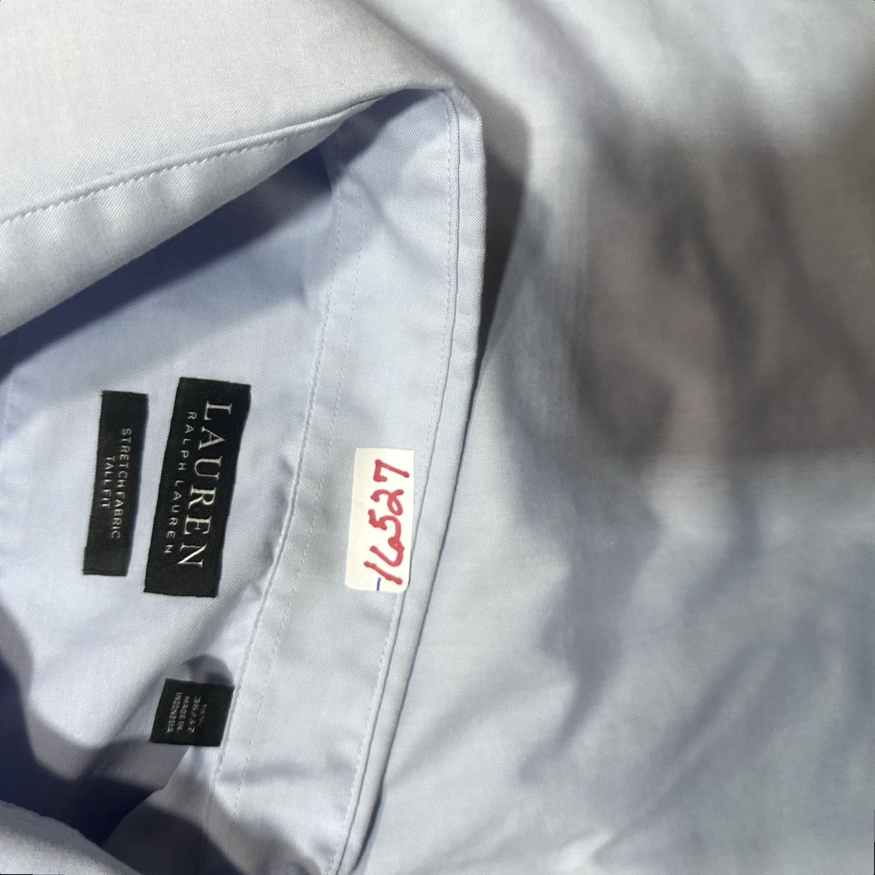 Ralph Lauren Lauren Ralph Lauren Dress Shirt 18.5 36/37 Blue Stretch Tall Fit Mens Size 48R - 8 Thumbnail