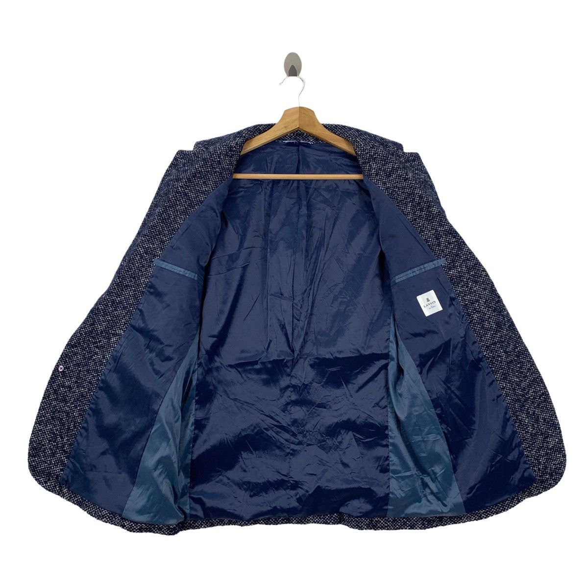 Lanvin LANVIN En Bleu Paris Designer Wool Blazer Coat Jacket Size L / US 10 / IT 46 - 3 Thumbnail